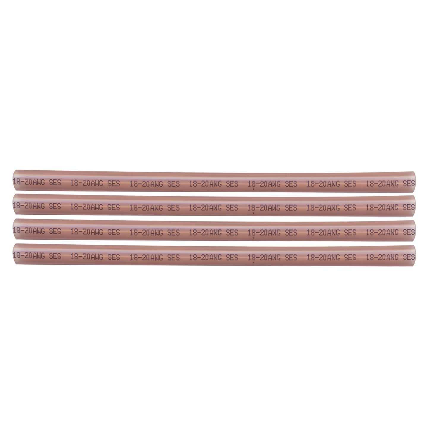 Tinted Semi-Rigid Adhesive-lined Heat Shrink Tubing 3:1 Red .245" ID 22-18 AWG - 12" Inch 4 Pack