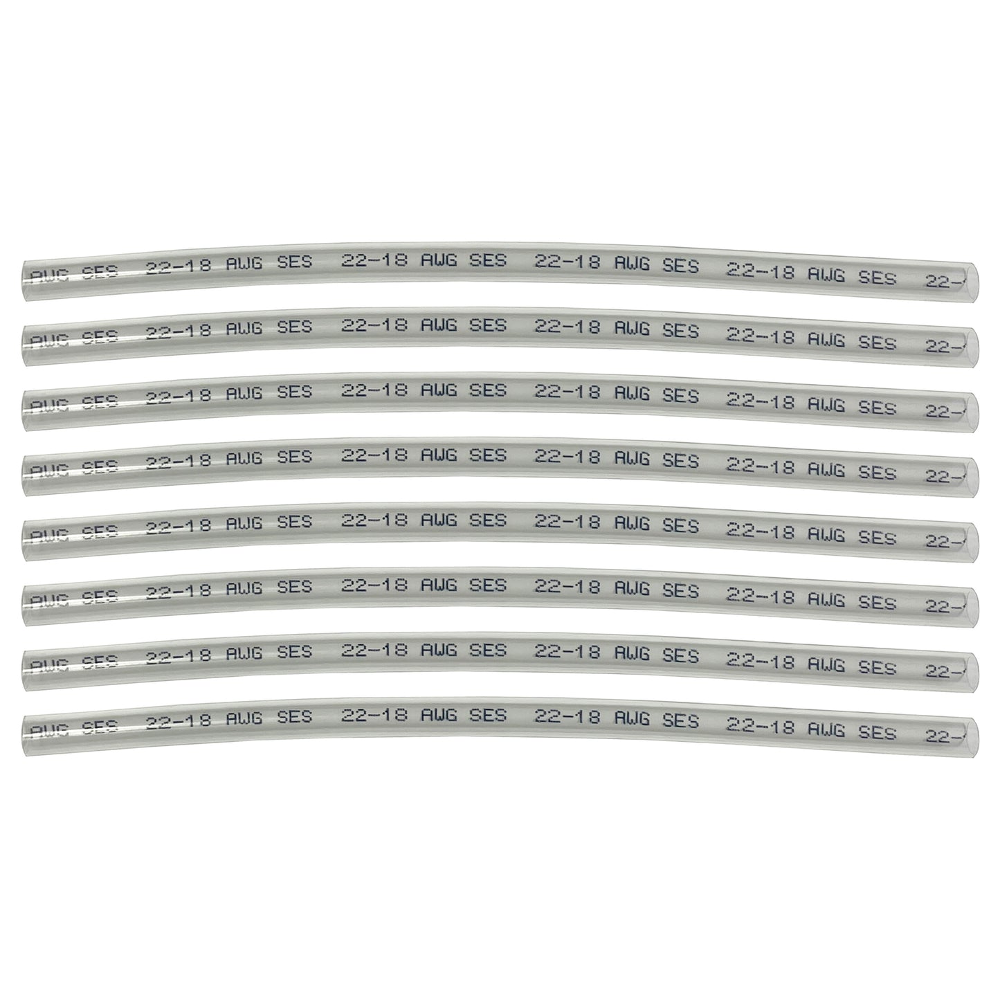 Crystal Clear Dual Wall Adhesive-Lined Heat Shrink Tubing 3:1 .186" ID 22-18 AWG - 6" Inch 8 Pack