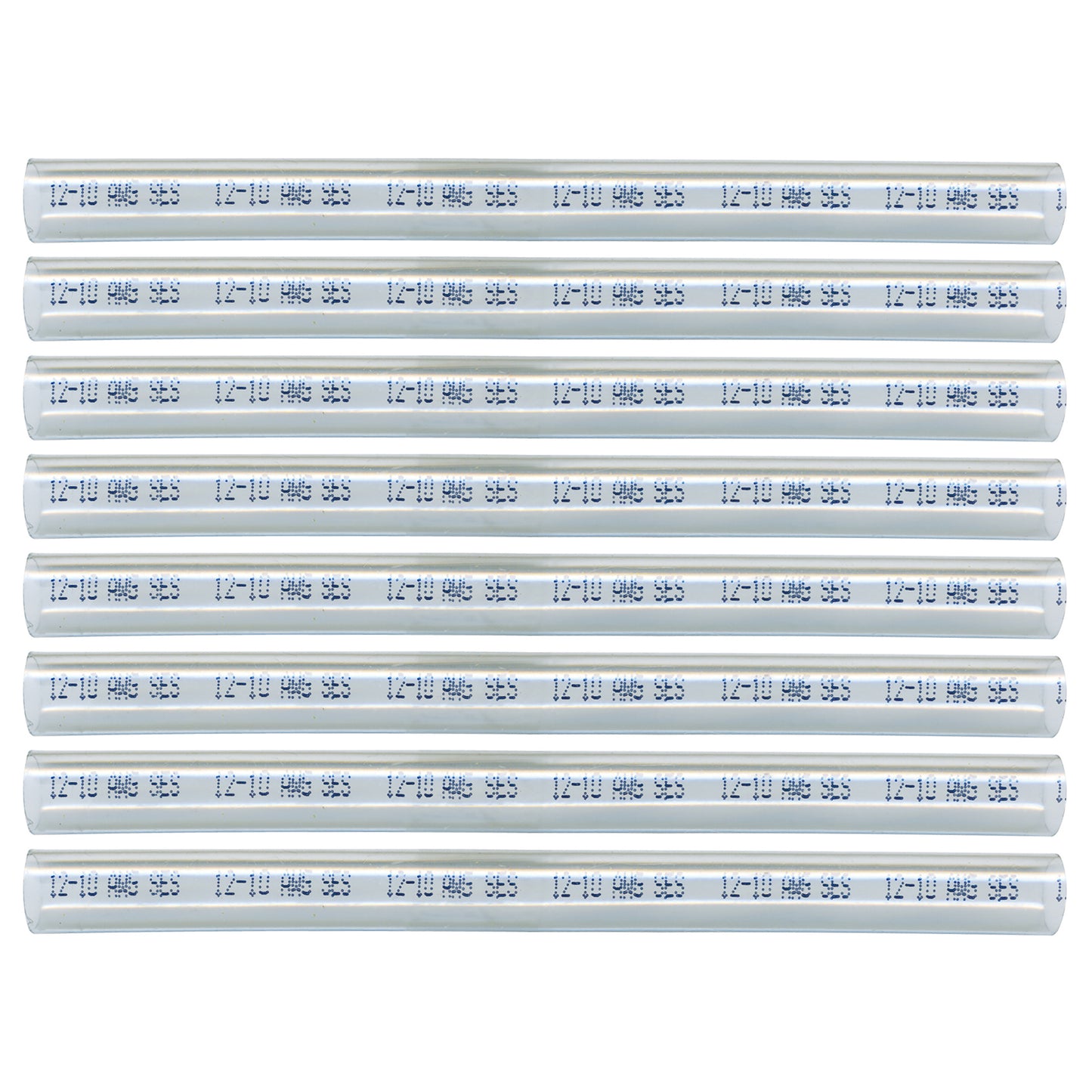 Crystal Clear Dual Wall Adhesive-Lined Heat Shrink Tubing 3:1 375" ID 12-10 AWG - 6" Inch 8 Pack