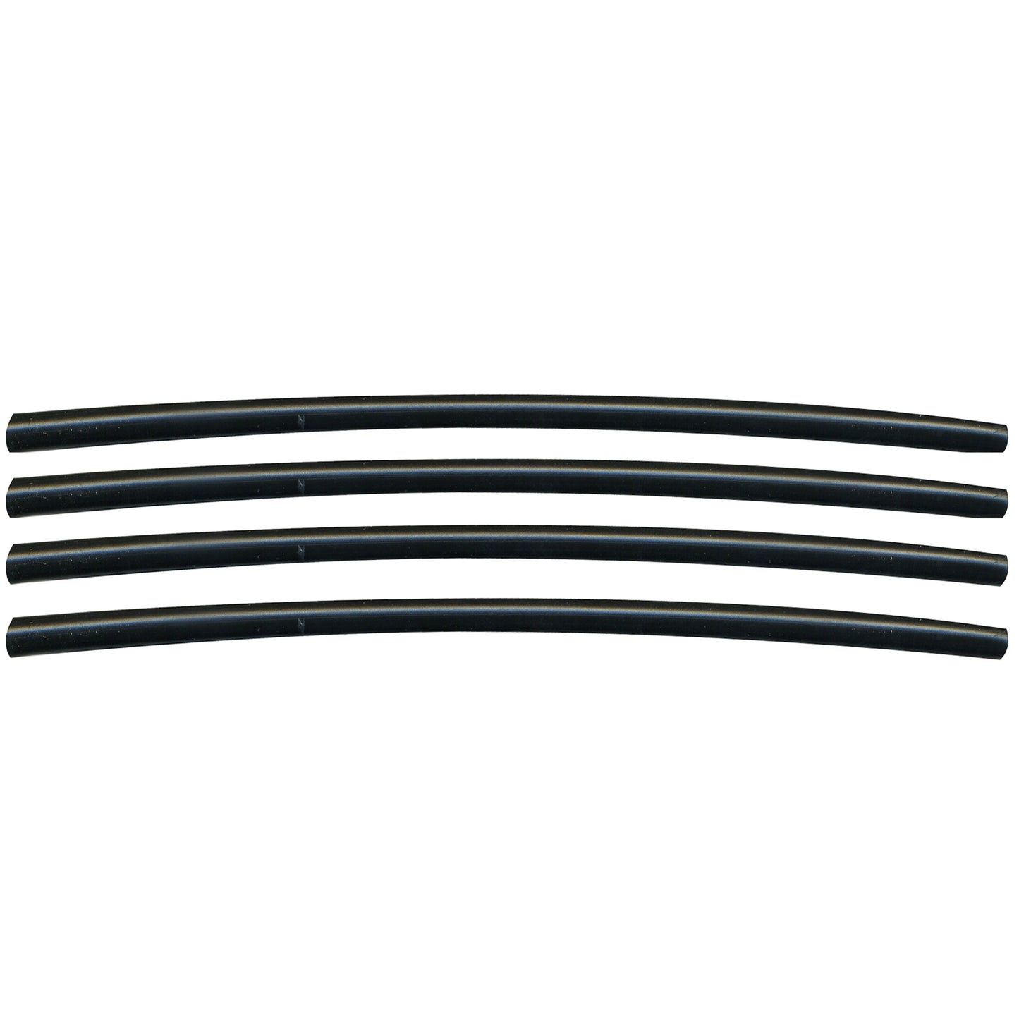 Semi-Rigid Adhesive-Lined Heat Shrink Tubing 2.5:1 Black 3/16" ID 22-12 AWG - 12" Inch 4 Pack