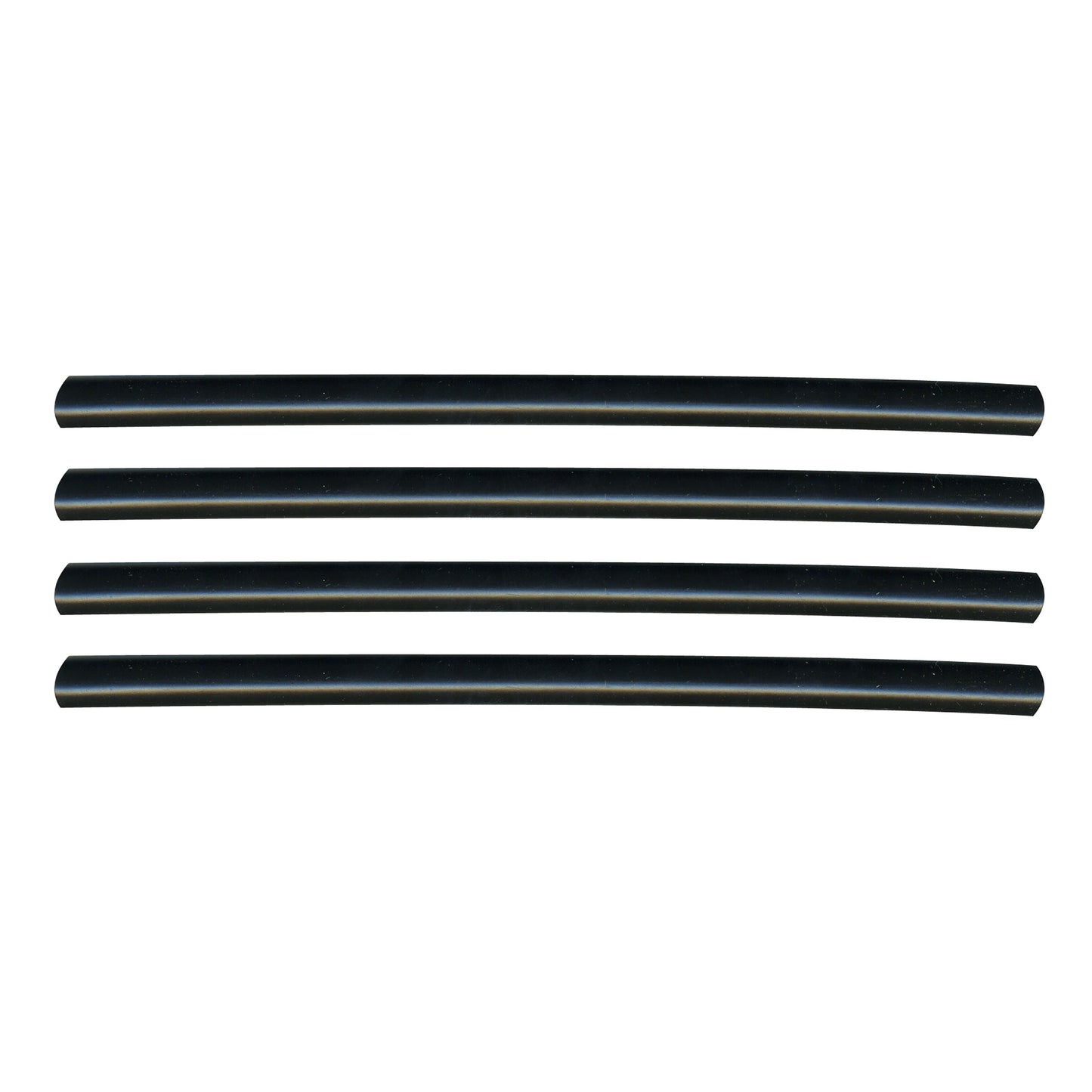 Semi-Rigid Adhesive-Lined Heat Shrink Tubing 2.5:1 Black 3/8" ID 12-8 AWG - 12" Inch 4 Pack