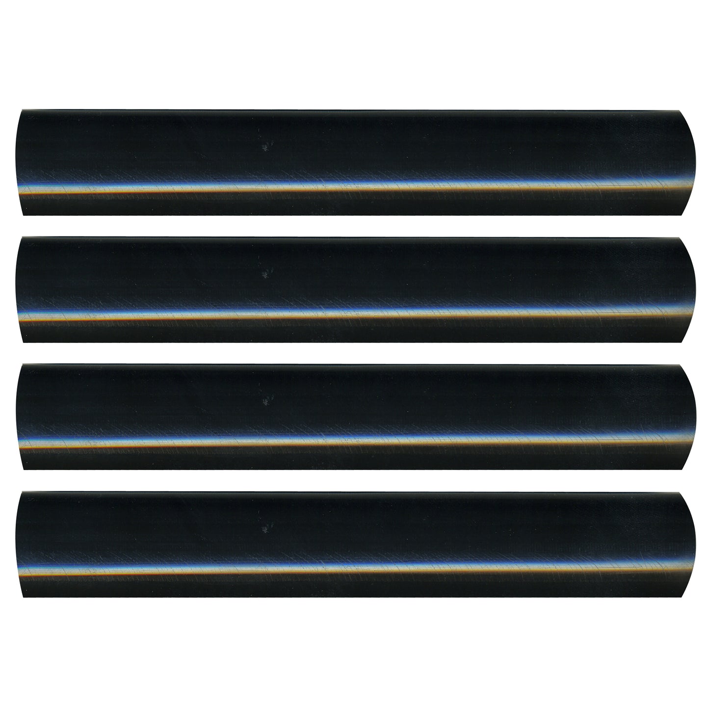 Semi-Rigid Adhesive-Lined Heat Shrink Tubing 2.5:1 Black 3/4" ID 4-2/0 AWG - 12" Inch 4 Pack