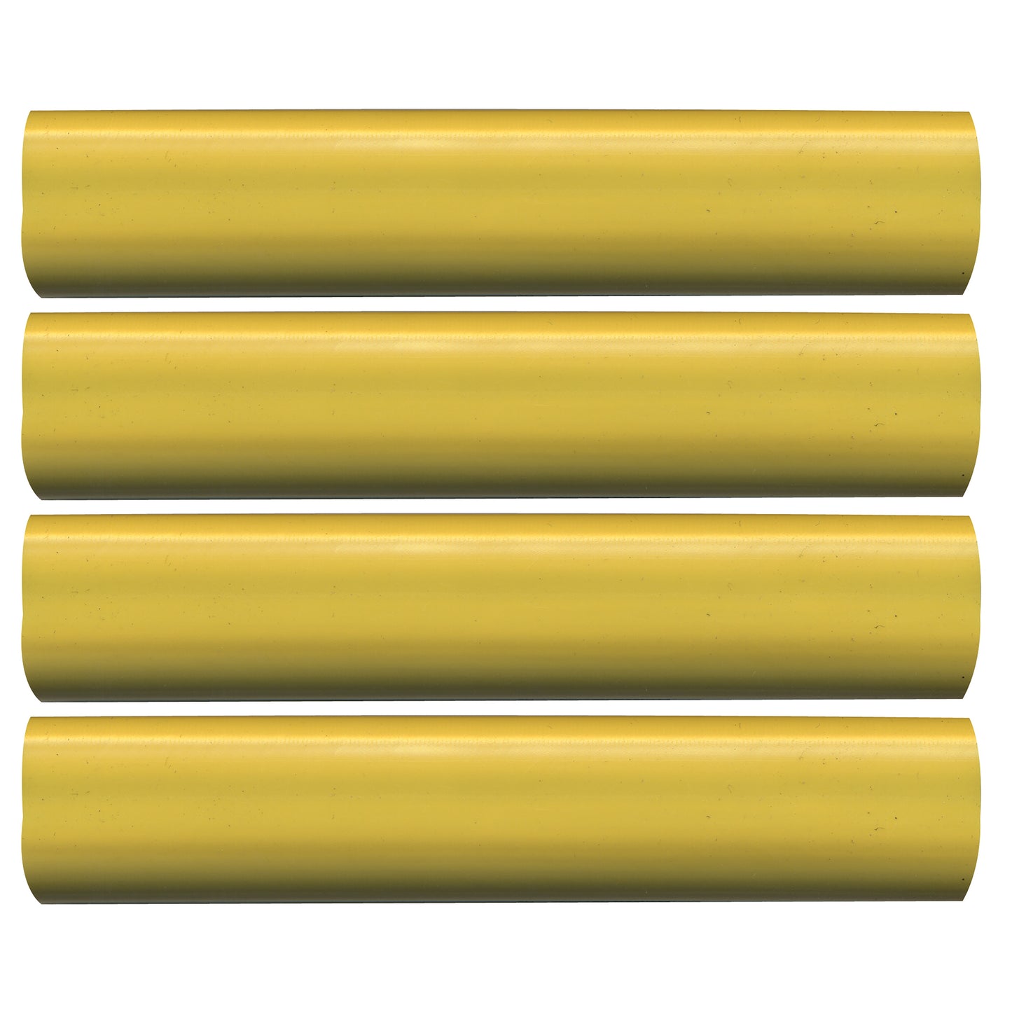 Semi-Rigid Adhesive-Lined Heat Shrink Tubing 2.5:1 Yellow 3/4" ID 4-2/0 AWG - 12" Inch 4 Pack