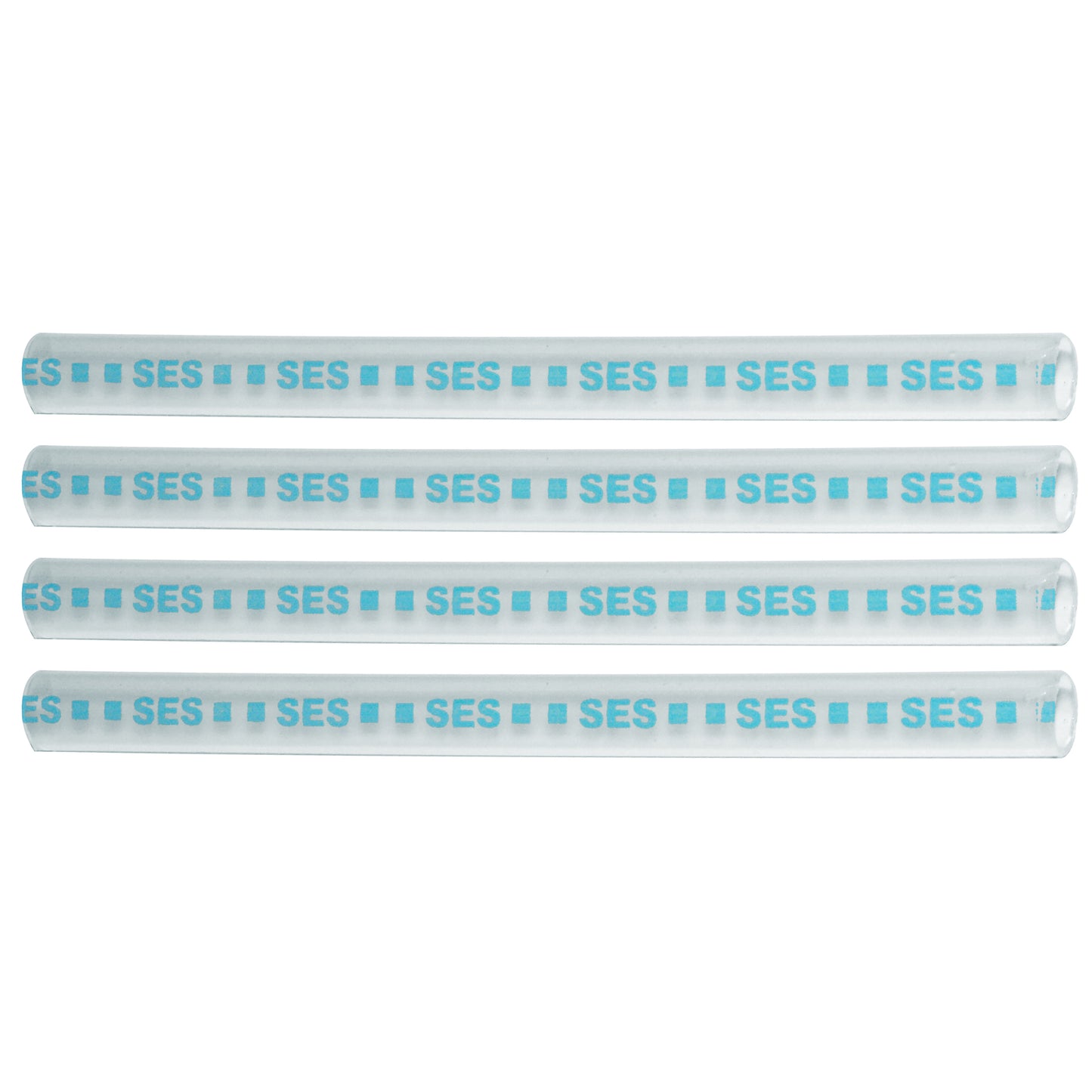 Clear High Adhesive Flow Lined Heat Shrink Tubing 4:1 Blue .350" ID 20-8 AWG - 12" Inch 4 Pack