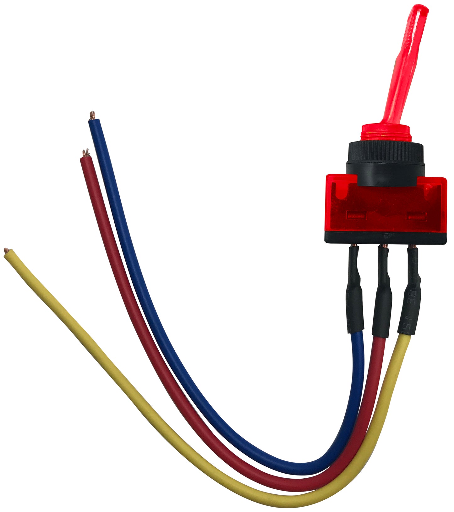Universal Red Illuminated ON / OFF Toggle Switch SPST - 12 Volt 10 Amp W/ 6 Inch Leads