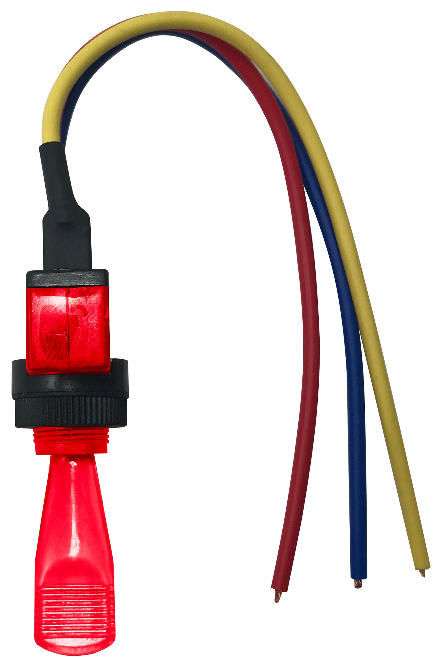 Universal Red Illuminated ON / OFF Toggle Switch SPST - 12 Volt 10 Amp W/ 6 Inch Leads