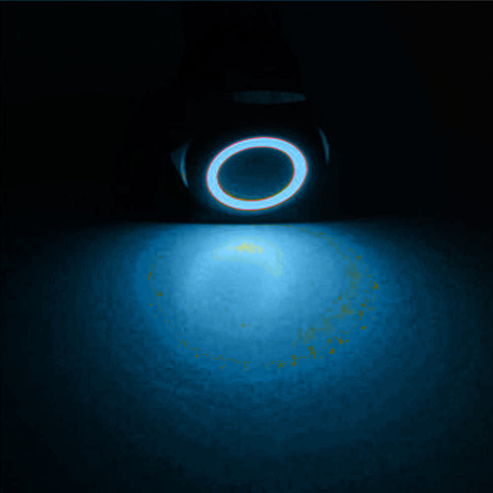 Blue LED Black Metal Latching Push Button Switch On Off 12V - 19mm Mounting