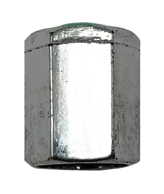 100 Pack Chromed Plastic Sealing Tire Valve Cap For TPMS Application W/ Green Nitro N2 ID Tip