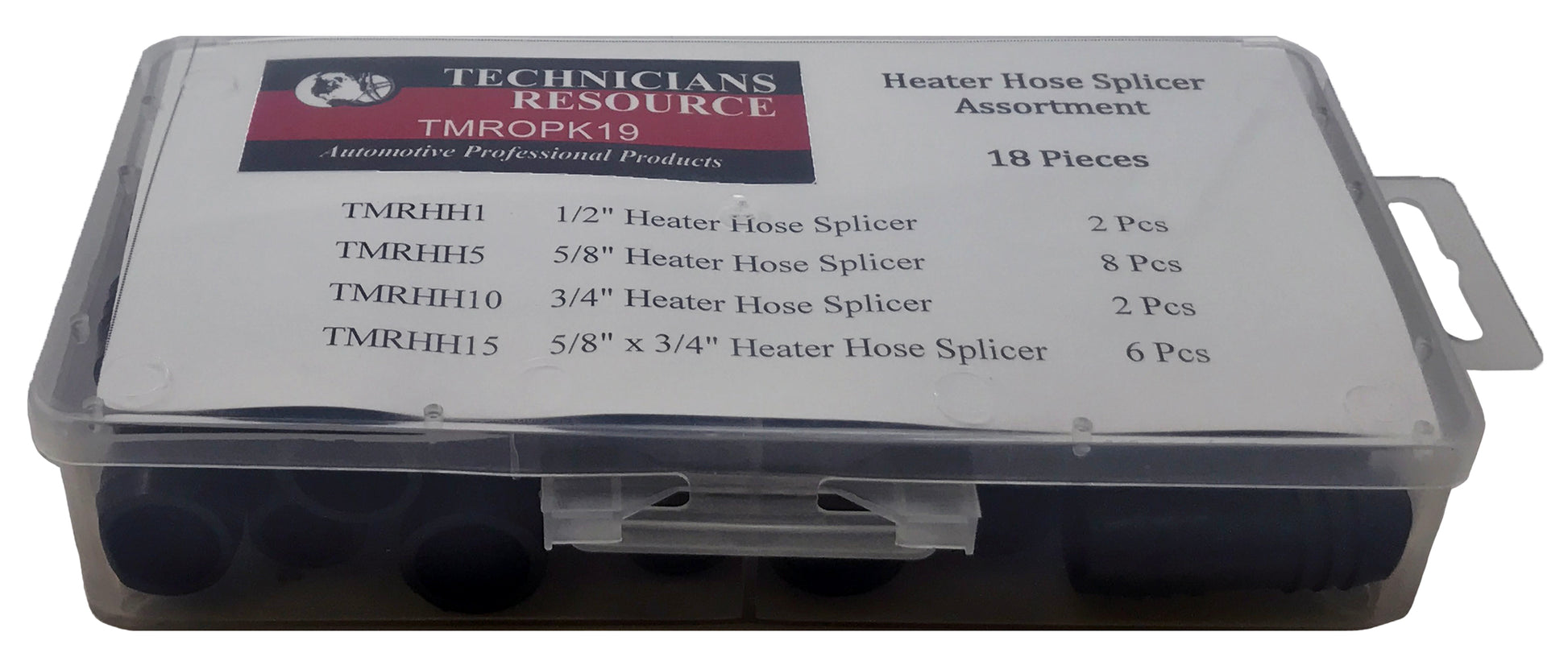 18 Piece Heater Hose Connector Splicer Assortment Kit