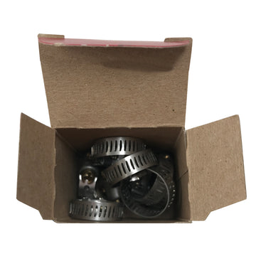 Box of 10 SAE #6 Stainless Steel Mini 7/16 - 25/32" Worm Gear Hose Clamp 5/16 Band