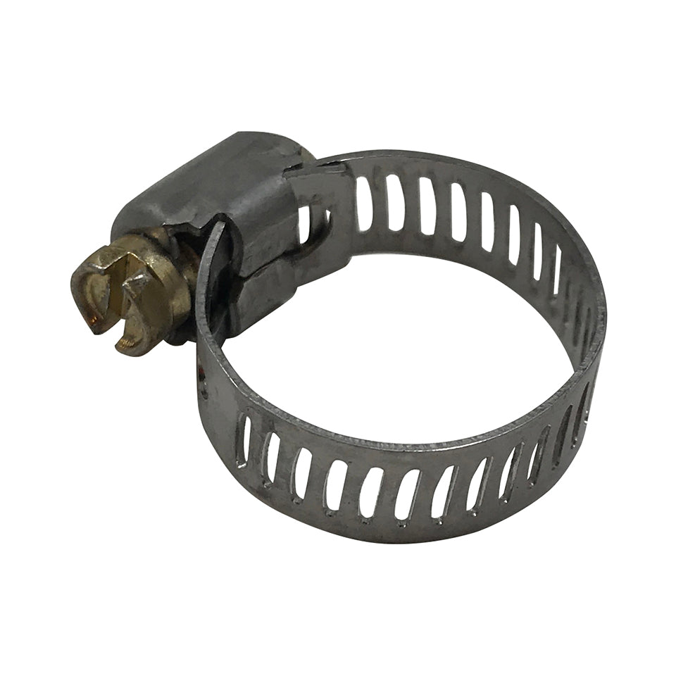 Box of 10 SAE #6 Stainless Steel Mini 7/16 - 25/32" Worm Gear Hose Clamp 5/16 Band