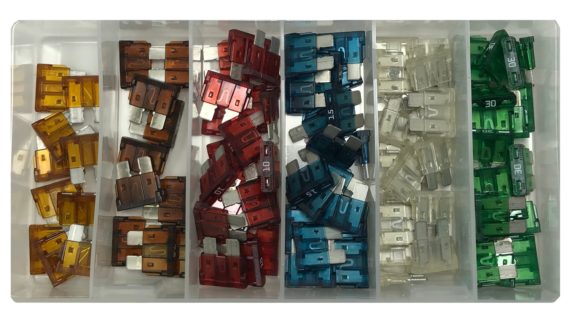 100 Piece ATO/ATC Blade Type Fuse Assortment - USA Made