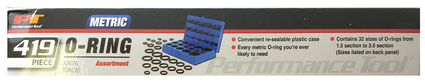 419 Pieces Giant Metric Black Nitrile O-Ring Assortment Box Kit