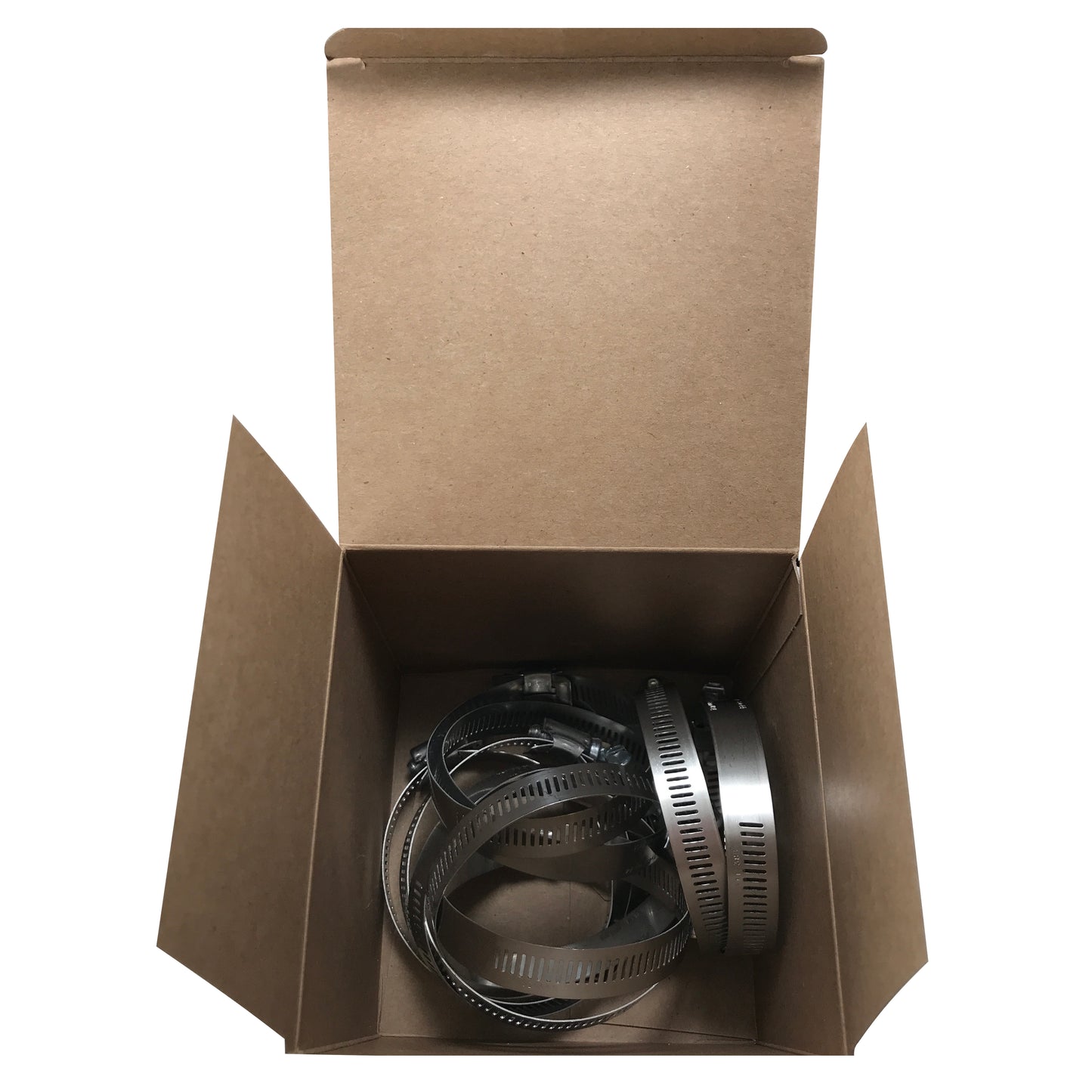 Box of 10 SAE #44 Stainless Steel 2 1/4" - 3 1/4" Worm Gear Hose Clamp 9/16 Band