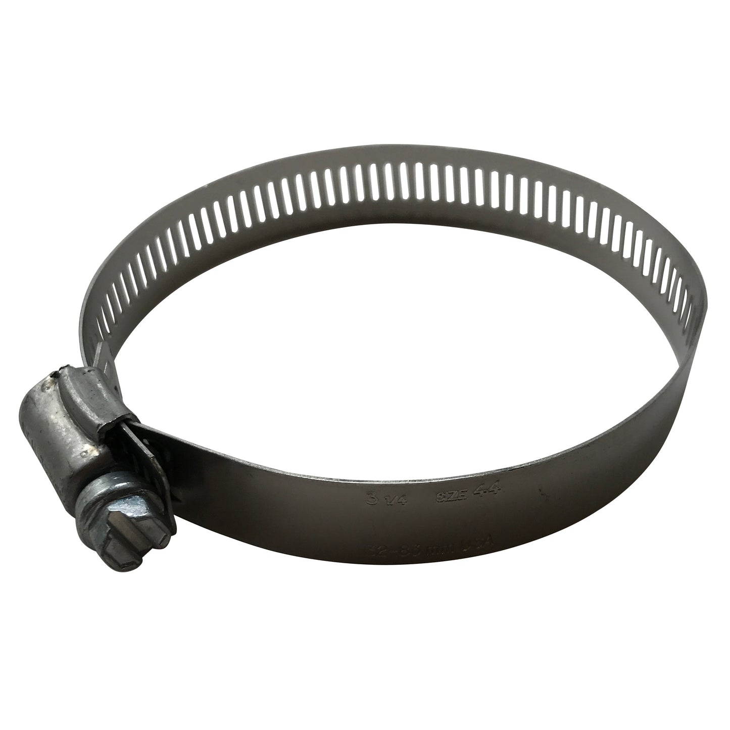 Box of 10 SAE #44 Stainless Steel 2 1/4" - 3 1/4" Worm Gear Hose Clamp 9/16 Band