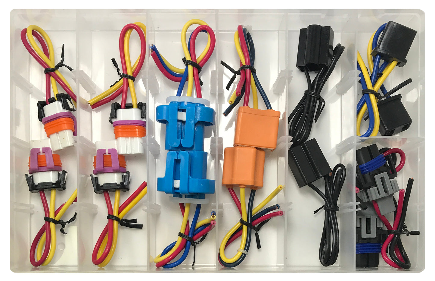 14 Piece Headlamp Socket Harness Pigtail Assortment Kit