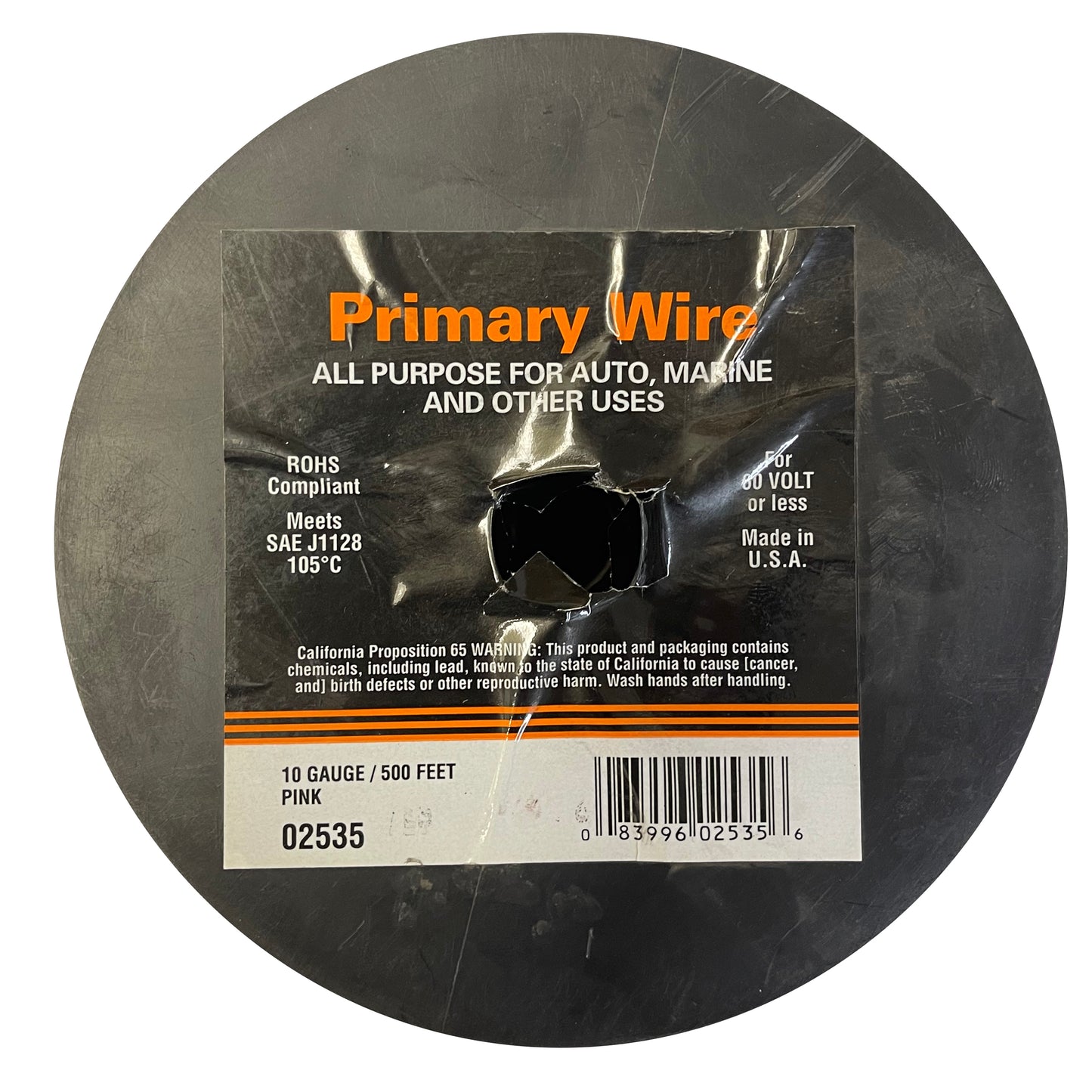 10 Gauge Pink Primary Wire - 500 FT