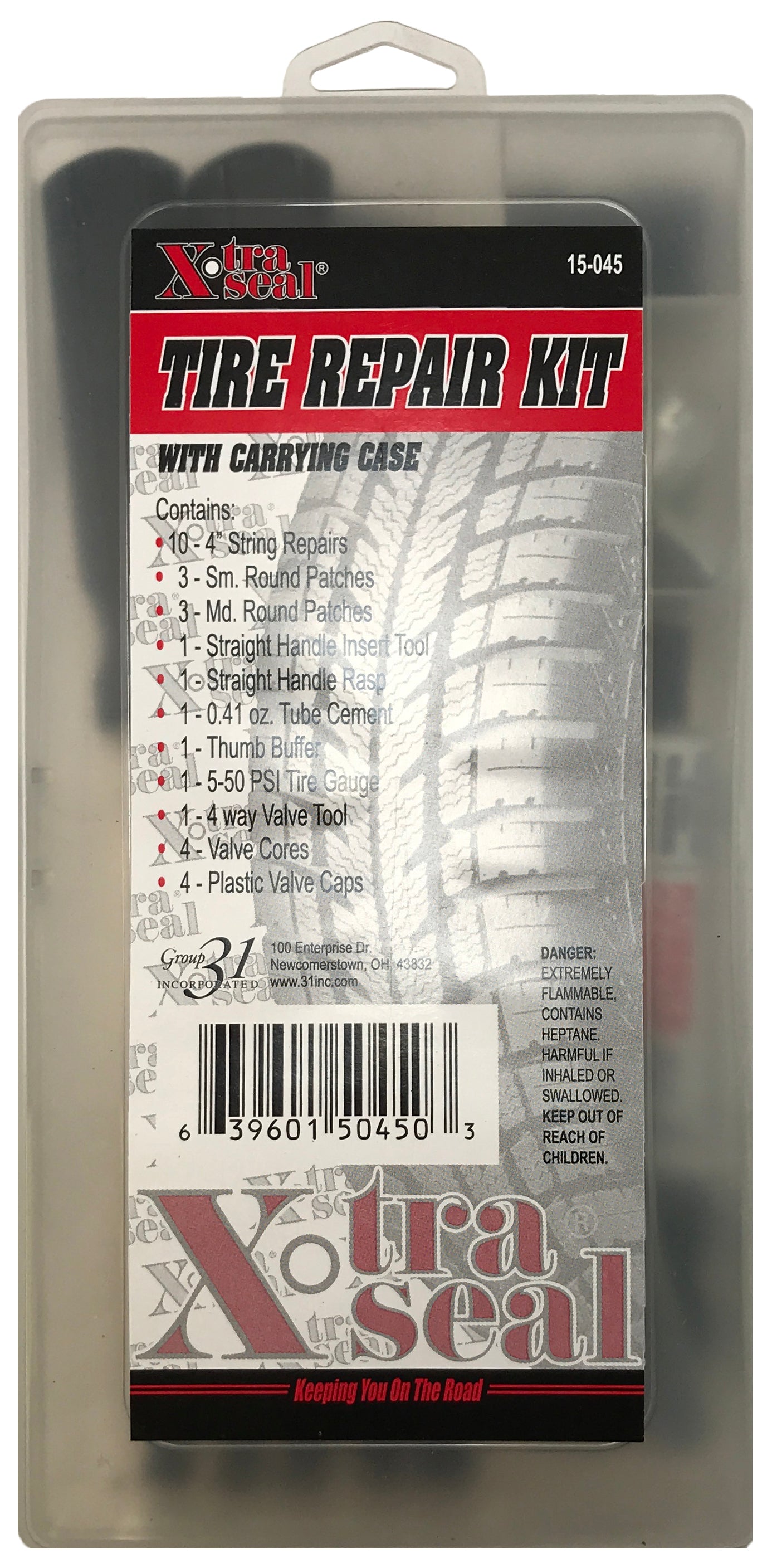 Xtra Seal 30 Piece Tire Repair Plug & Patch Tool Box Assortment Kit