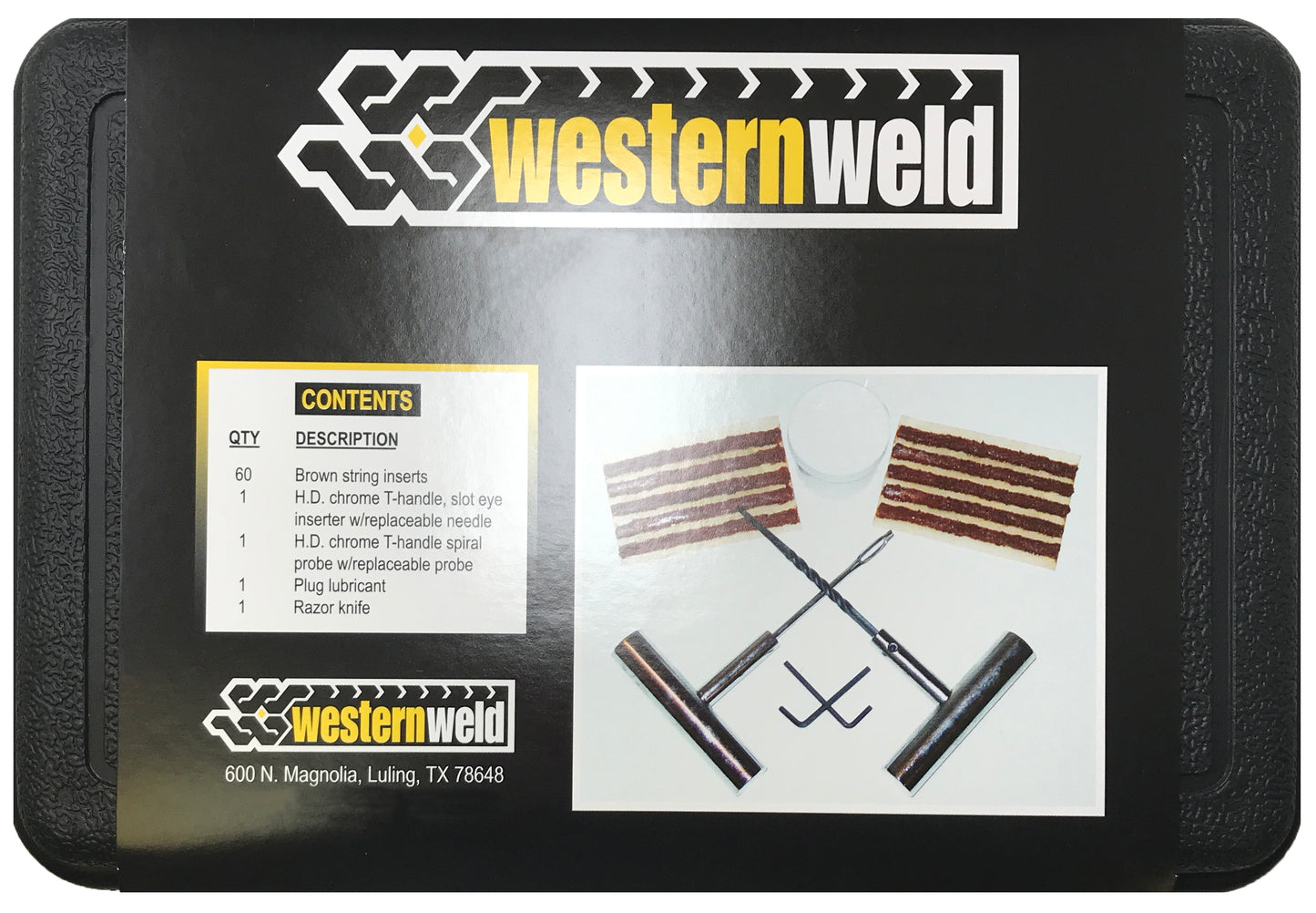 Western Weld Tubeless Flat Tire Repair Kit - USA Made