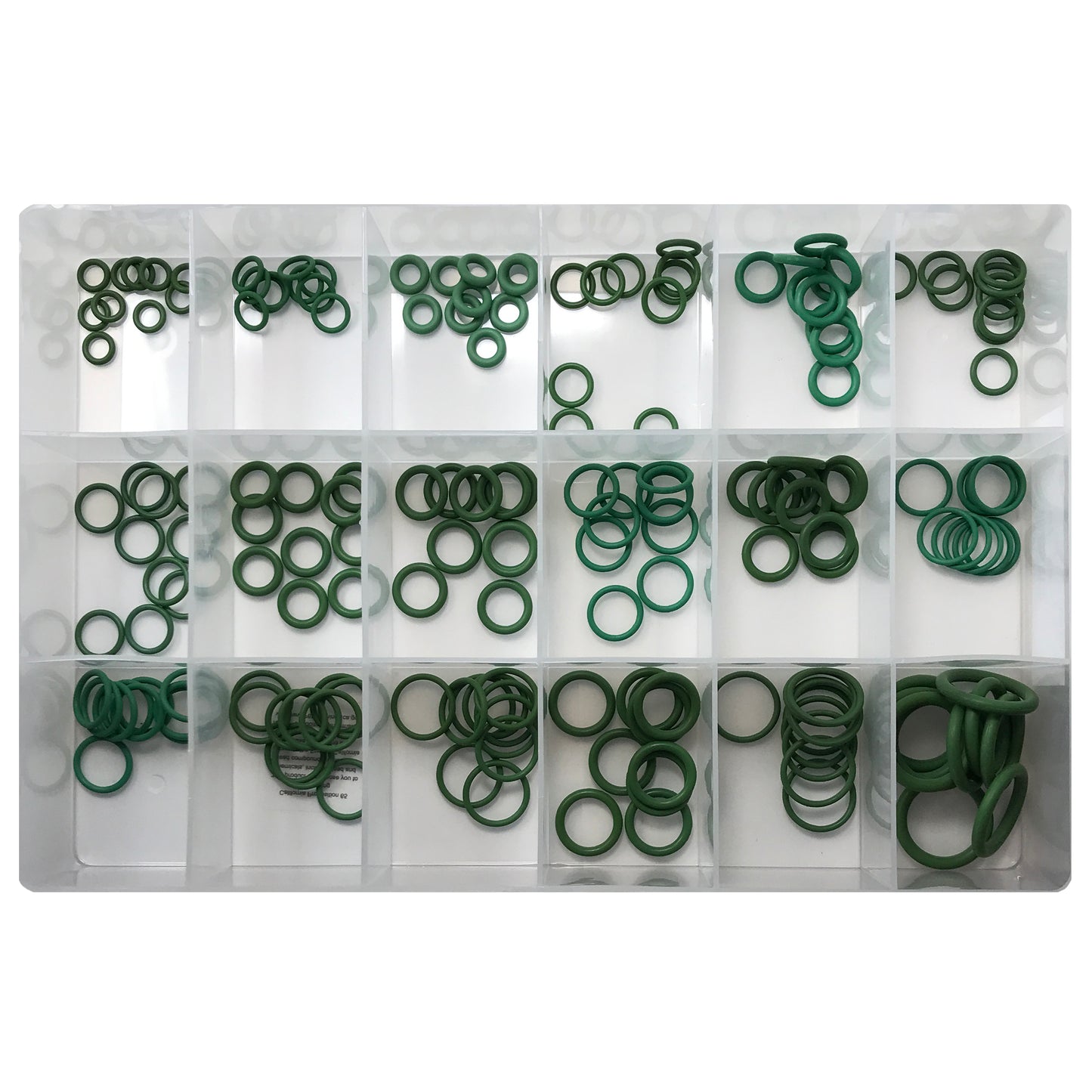 180 Piece O'Ring Assortment Kit for R12 & R134a A/C Systems - 18 Sizes