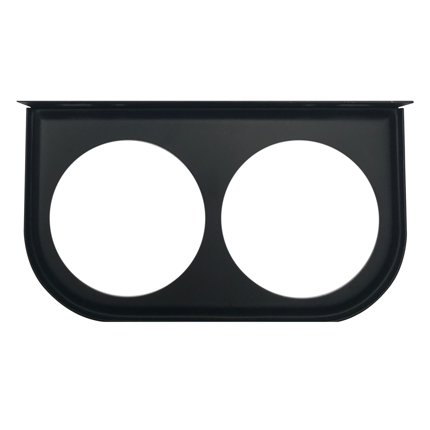 Universal Metal Black Under Dash Double Gauge Mounting Panel 2-1/16 Inch