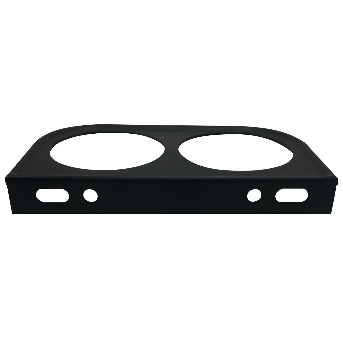 Universal Metal Black Under Dash Double Gauge Mounting Panel 2-1/16 Inch