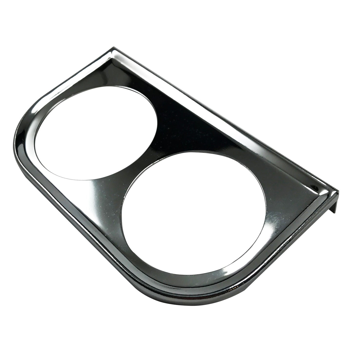 Universal Chrome Under Dash Double Gauge Mounting Panel 2-1/16 Inch
