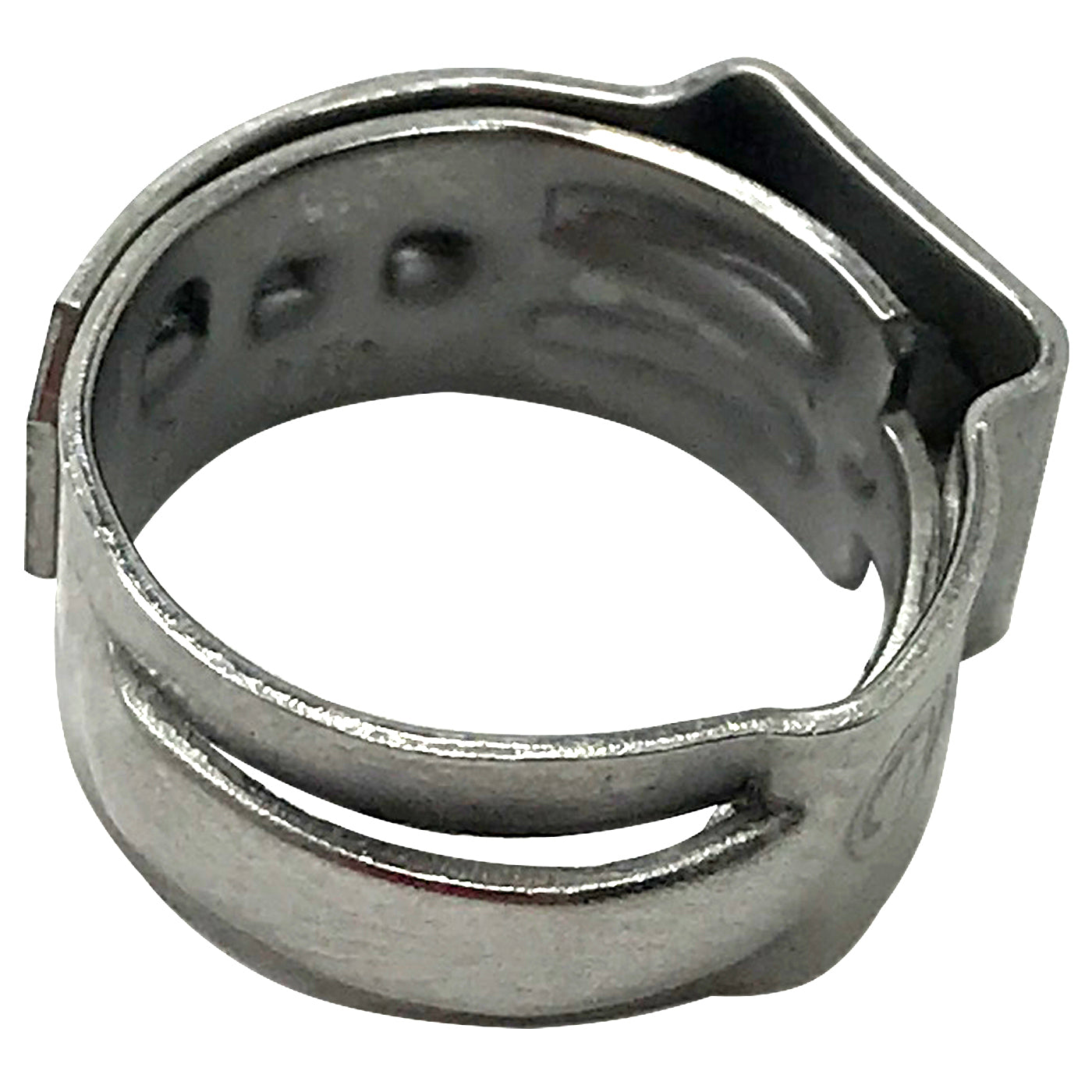 Open Single Ear Pinch Crimp Hose Clamp 1/2" (.425" - 1/2") 10.8 - 12.7 mm - 10 Pack