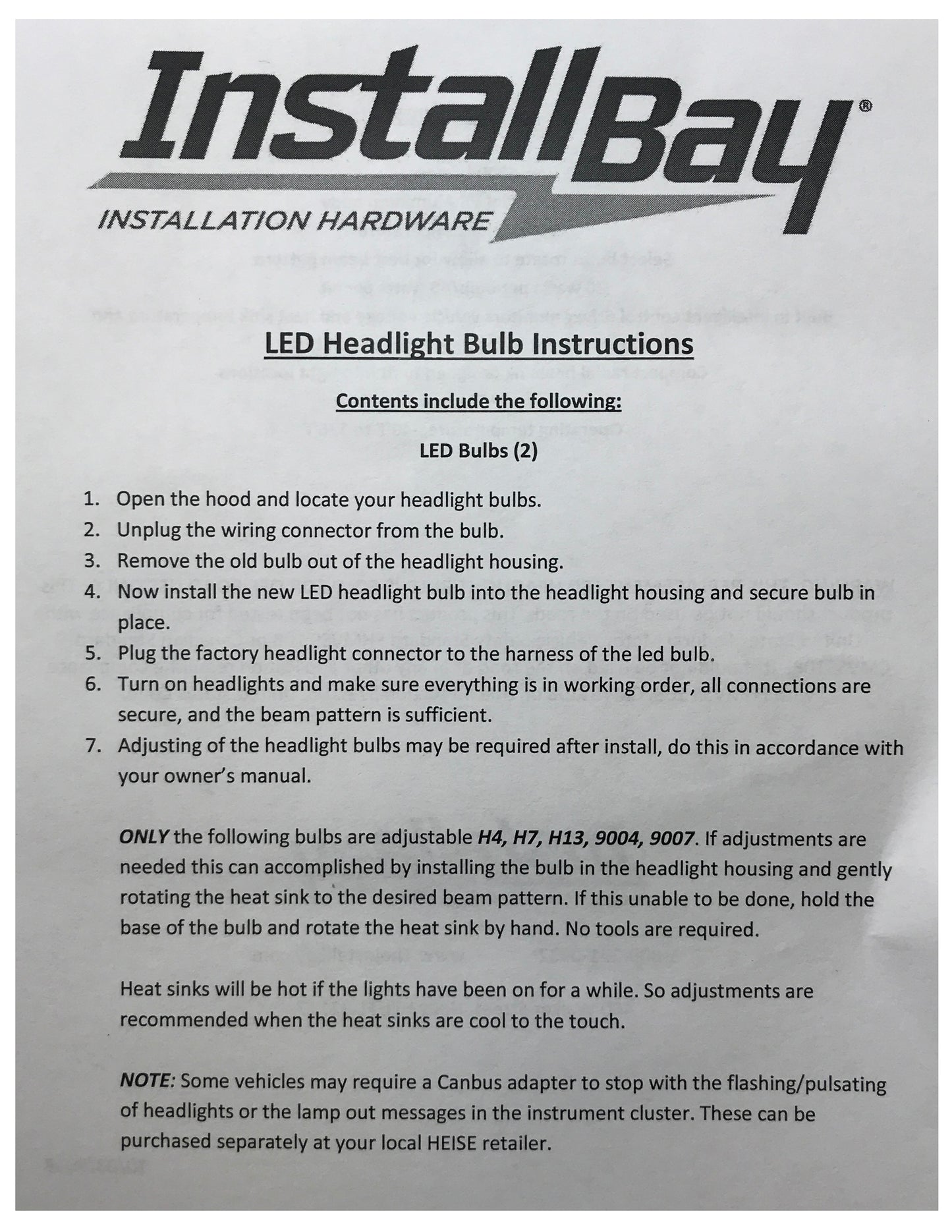 Set of LED Replacement Headlight Bulbs - H4 Dual Beam