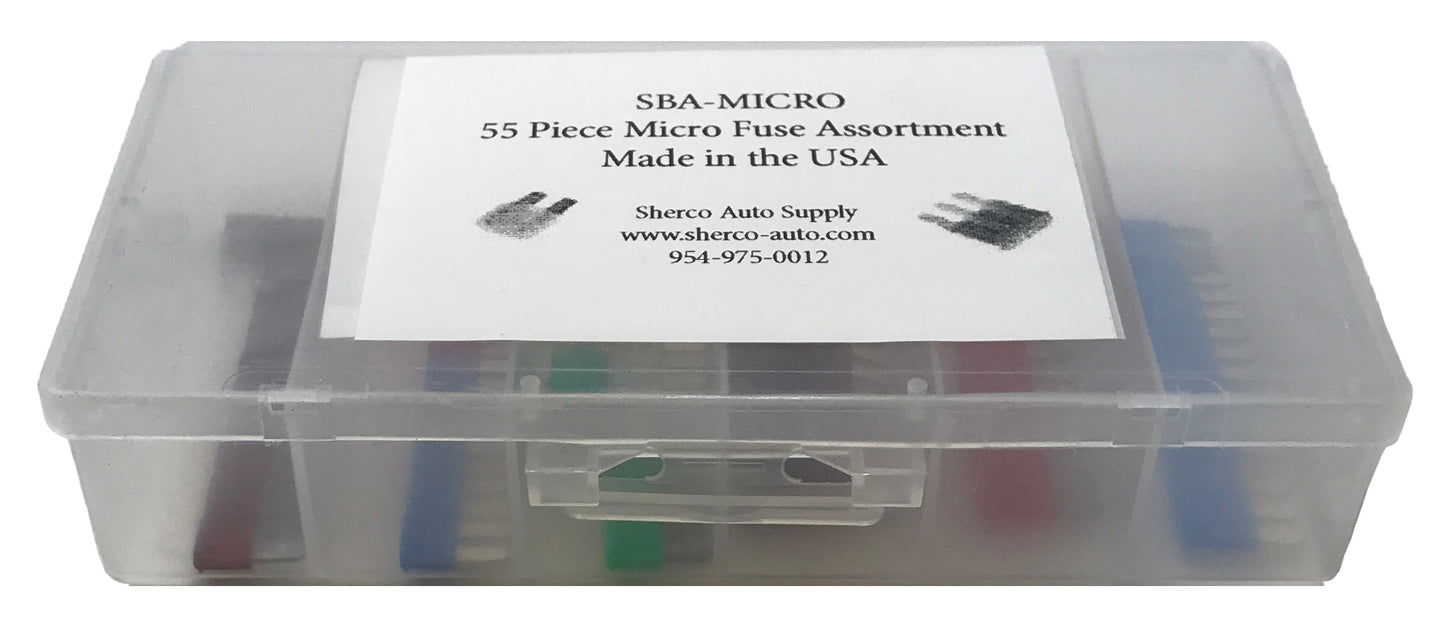 55 Piece ATR / Micro 2 & ATL / Micro 3 Blade Fuse Assortment Kit