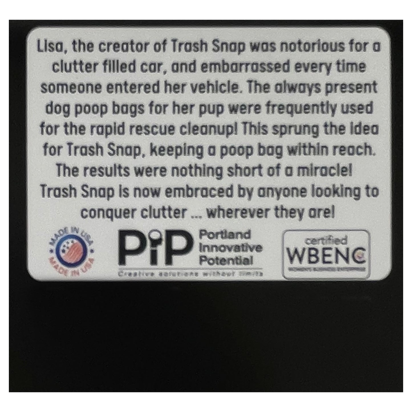Trash Here Logo - Trash Snap Bag Holding Clip - Includes 2 Holders & 4 Bags