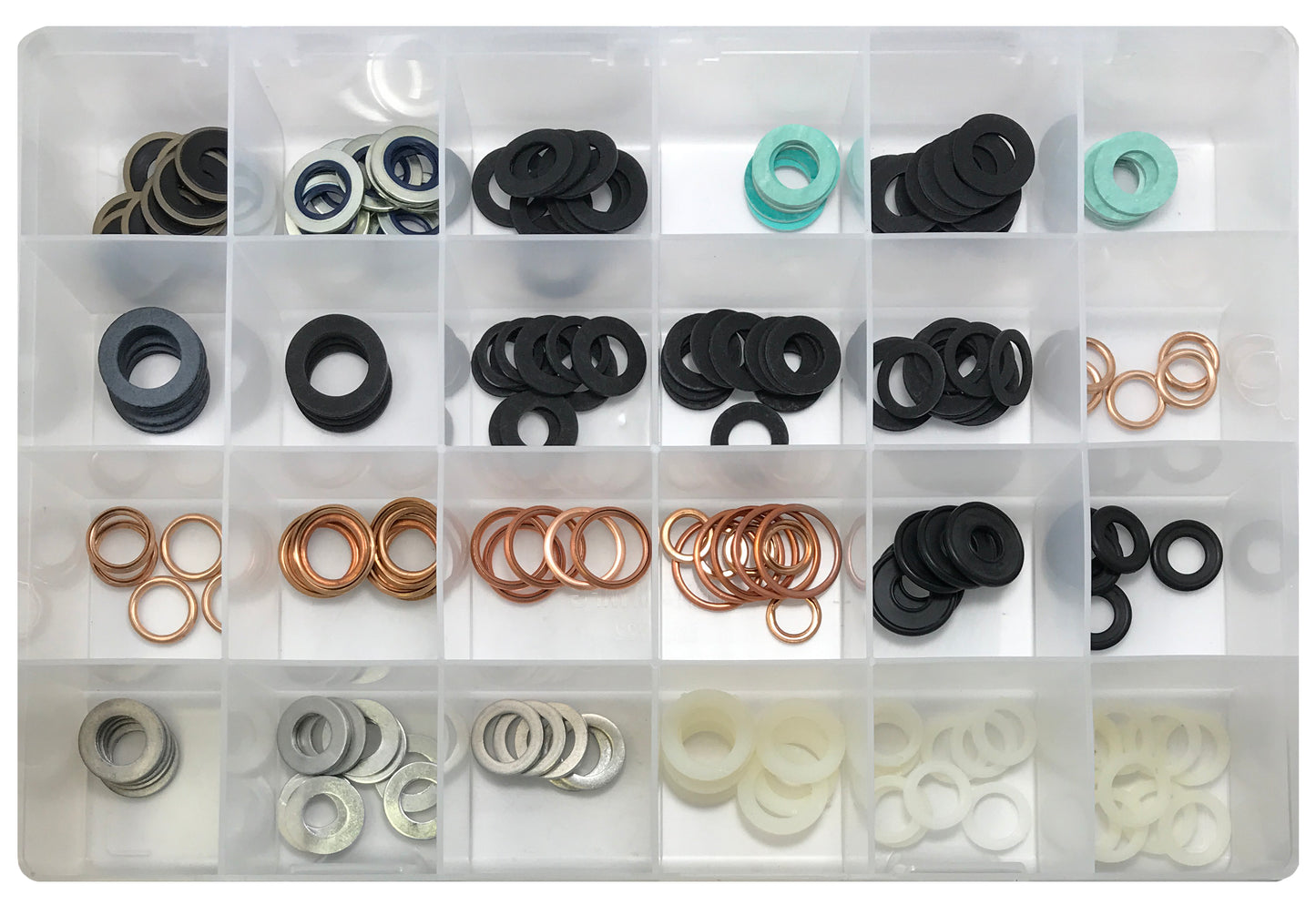 185 Piece Large Oil Drain Plug Gasket Assortment Kit