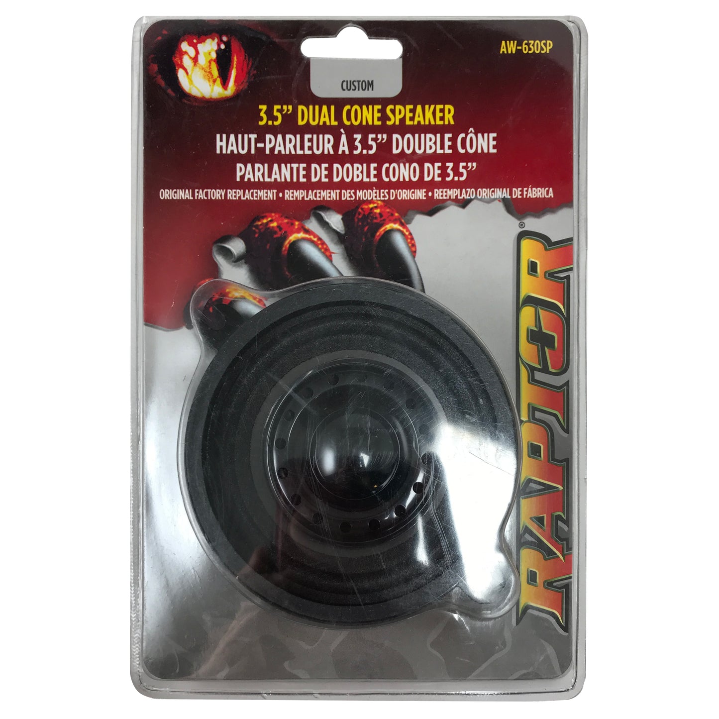 Raptor 3.5" OEM Replacement Dual Cone Speaker 2-Way 45 Watts 4-8 OHMS Car Audio