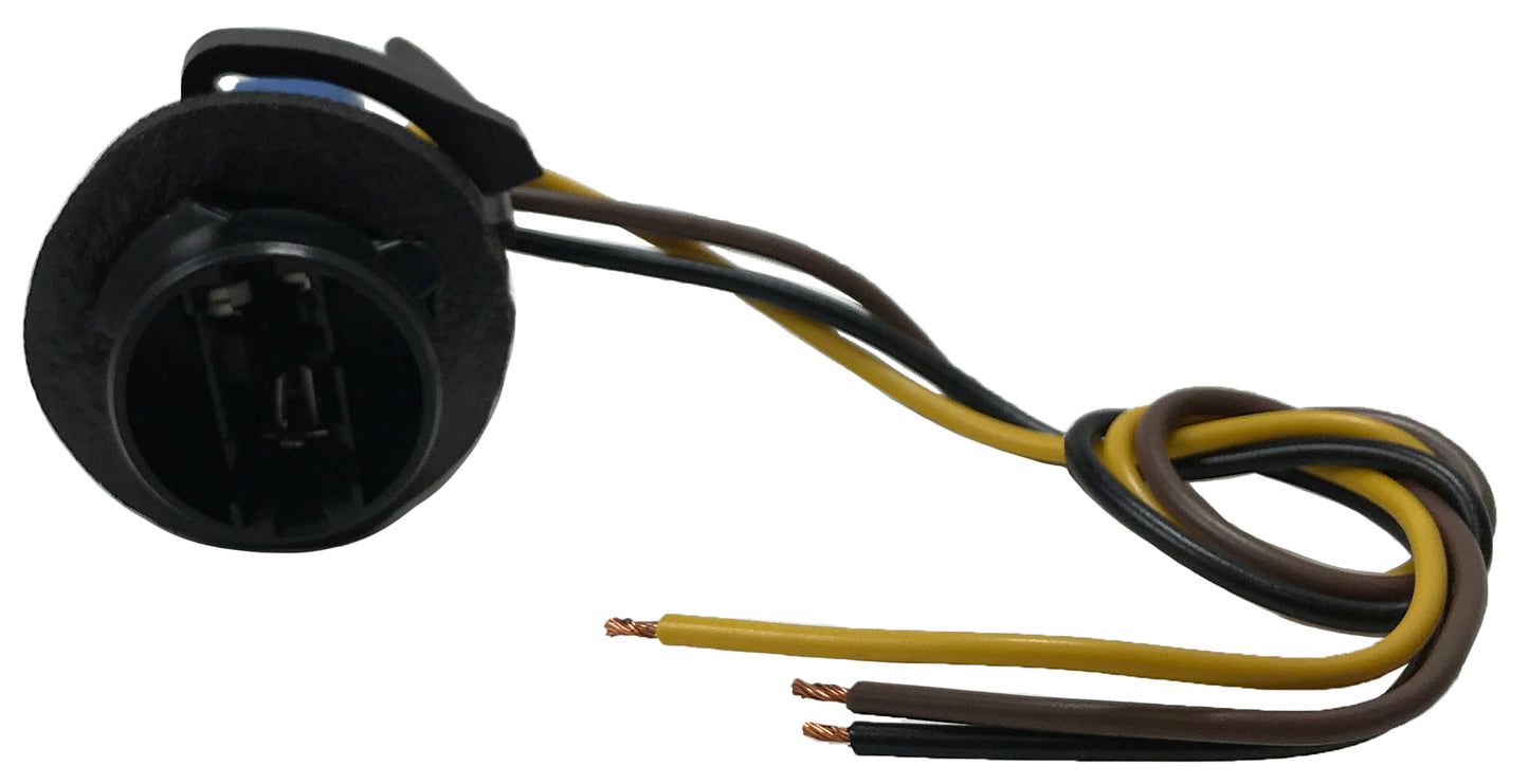 (2) Brake Tail & Turn Signal Lamp Socket Standard S-559 Light Pigtail Connector
