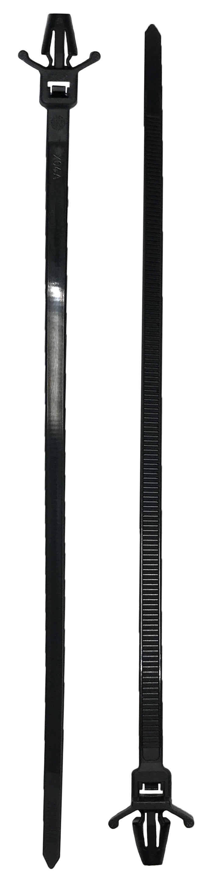 Arrow Head Push Mount Black 7" Inch Cable Ties 50 lbs - 100 Pack