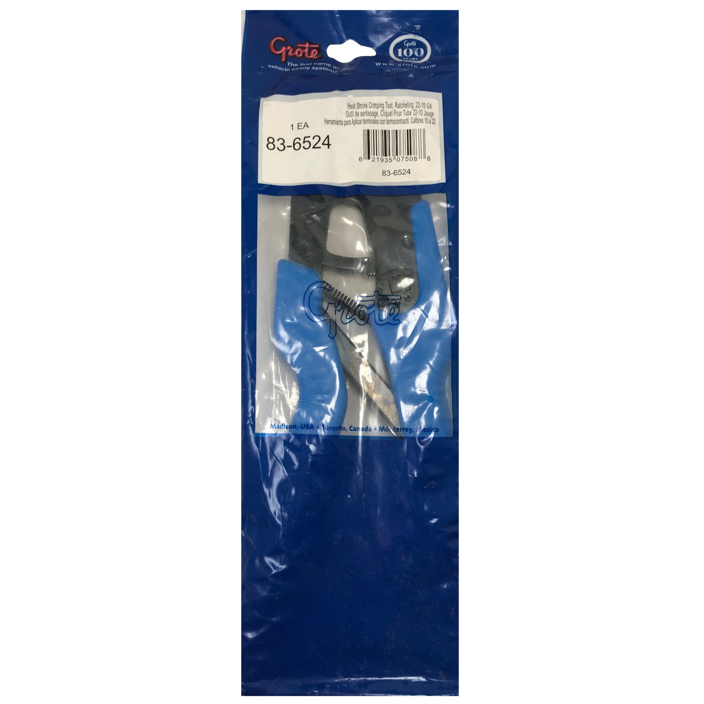 Grote Ratcheting Crimper Tool for 22-10 Gauge Heat Shrink Wire Terminals