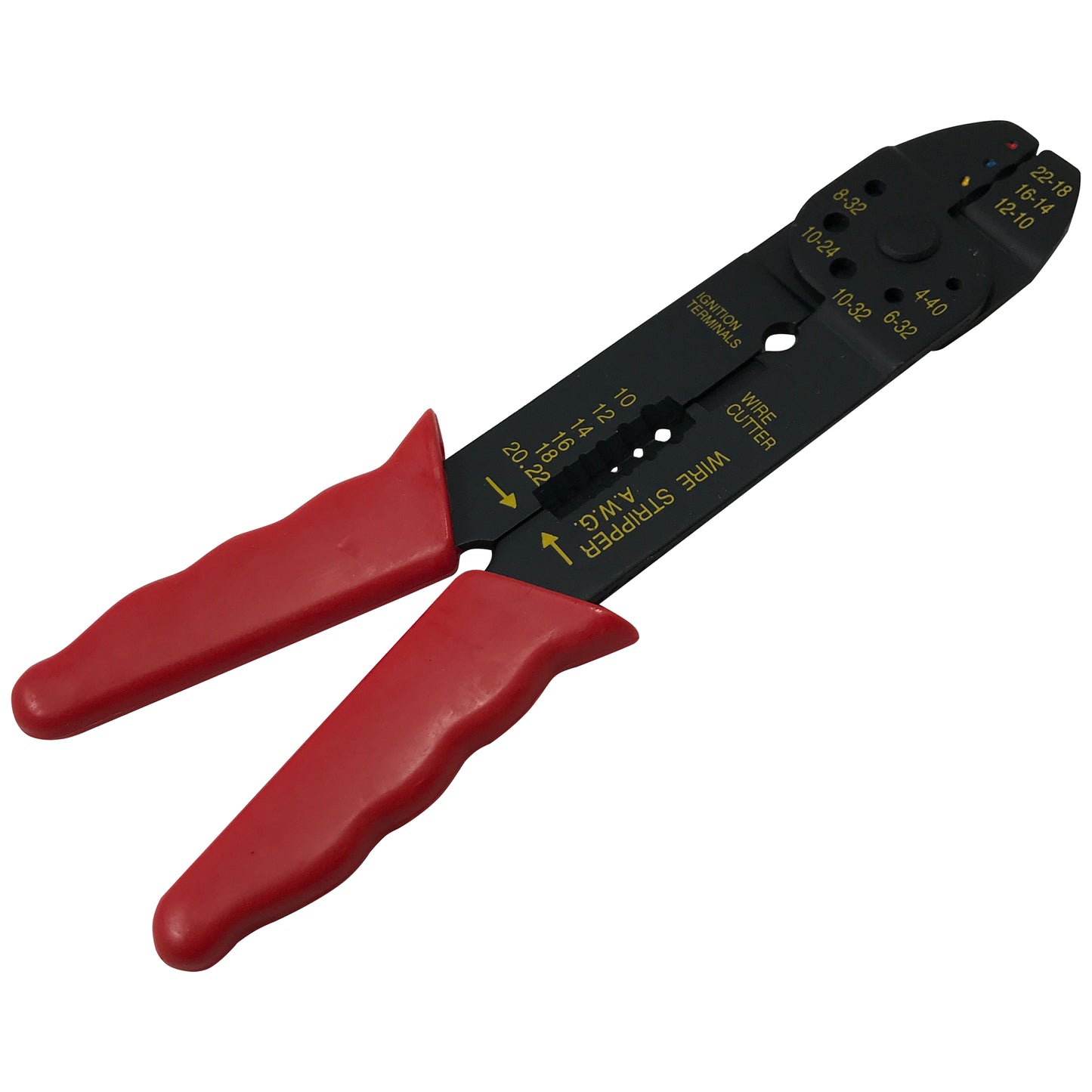 8" Wire Stripper Cutter & Crimper Tool 22-10 AWG for Non & Insulated Terminals