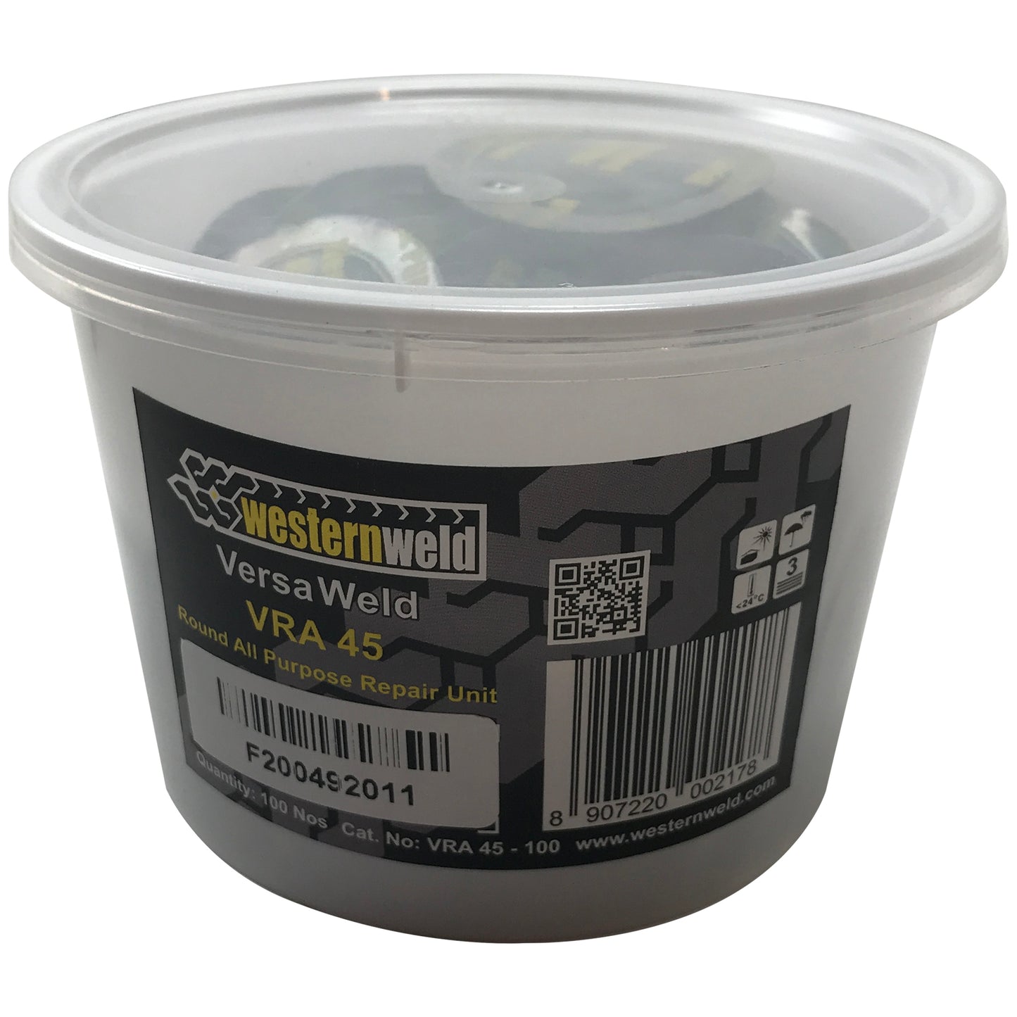 Western Weld 100 Pieces 1-3/4" Small Round Reinforced Tire Repair Patch Pale - USA