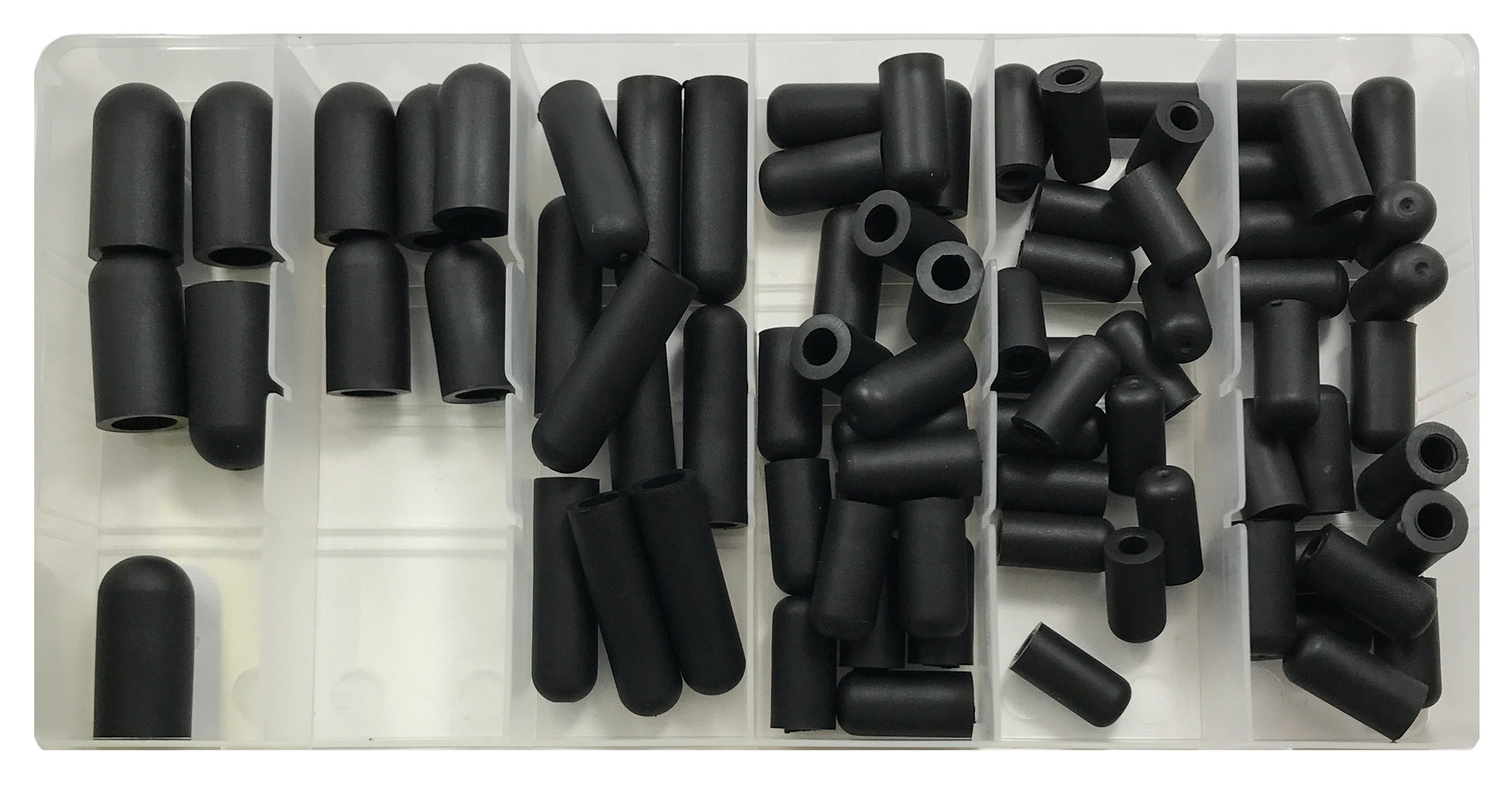 80 Piece Rubber Vacuum Cap Assortment Kit