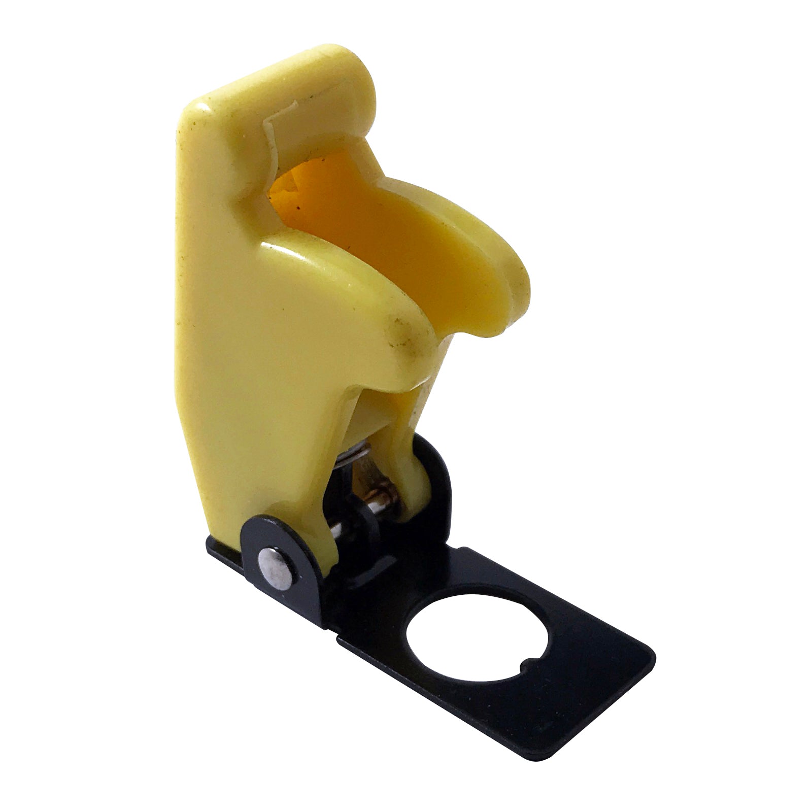 Yellow Flip Up Toggle Switch Guard Safety Cover - Aircraft Style