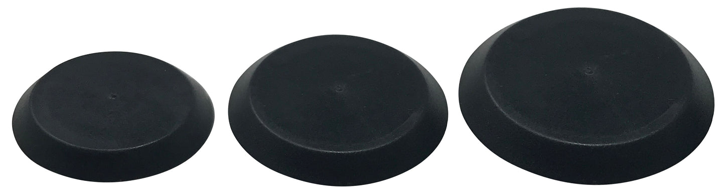 75 Piece Black Flush Plug Mount - 3/4" 7/8" & 1" Hole