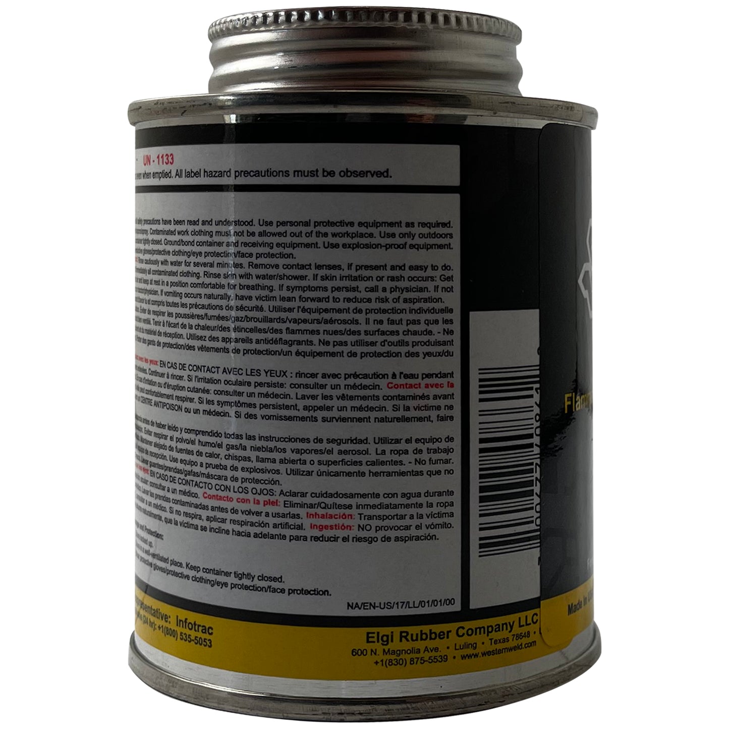 Western Weld Blue All Purpose Vulcanizing Cement Brush Top Can 8 oz