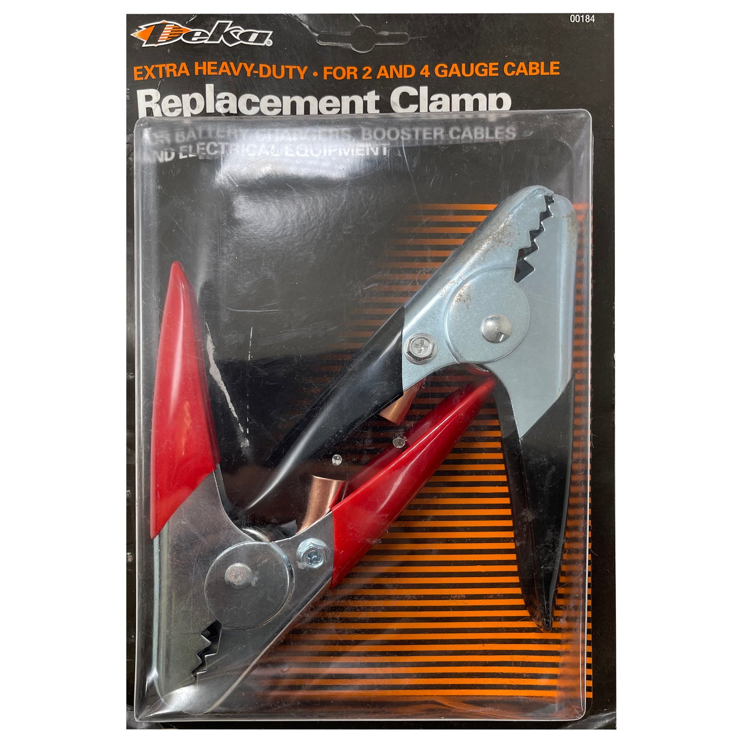 Deka 00184 Heavy Duty Replacement 2-4 AWG Battery Jumper Booster Cable Clamp Set