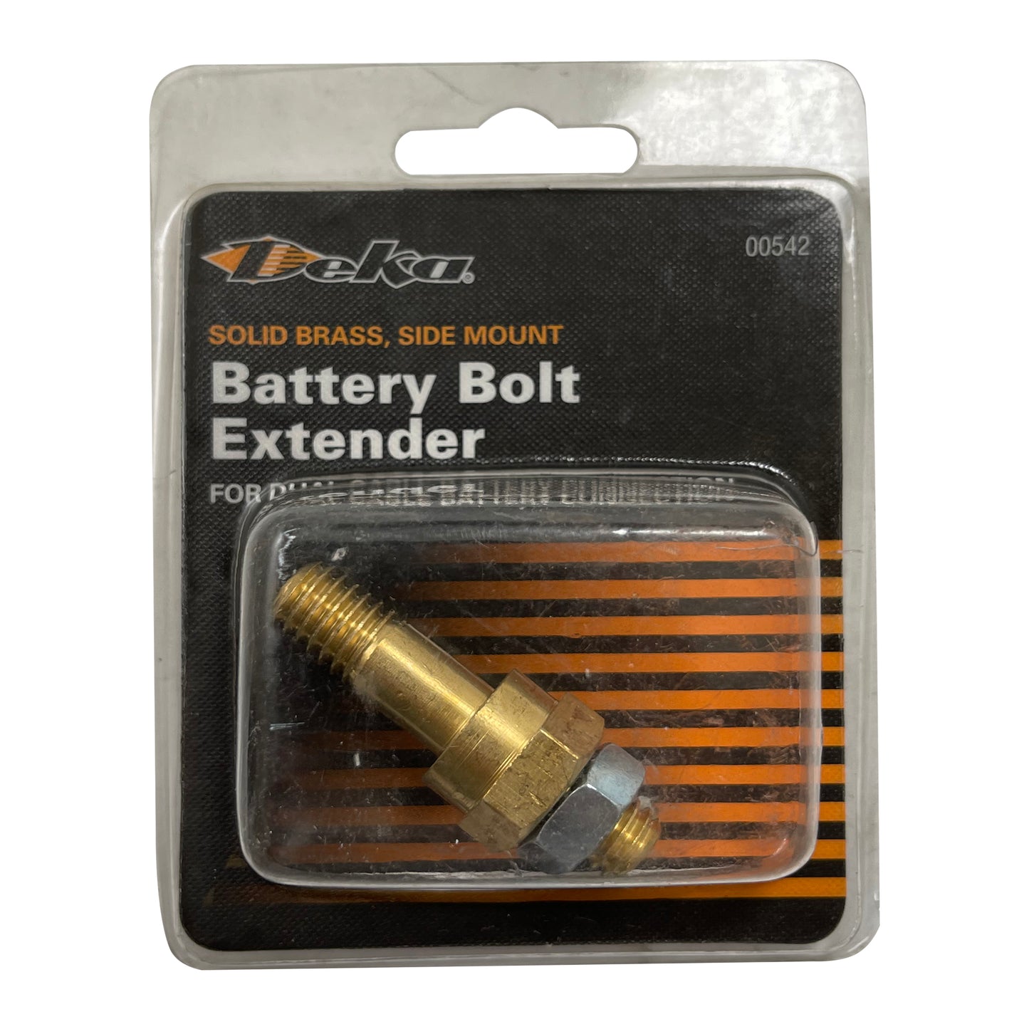 Brass Side Mount Battery Bolt Extender for Dual Cable Connection