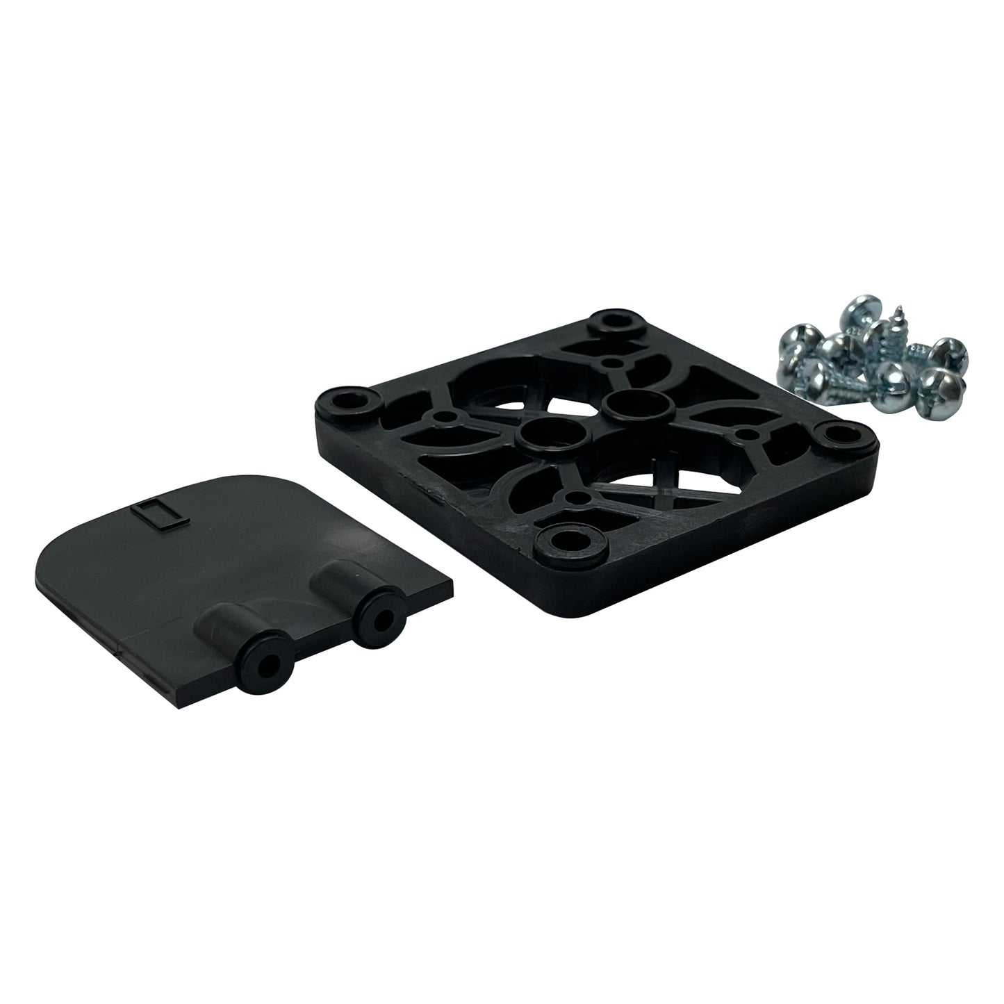 Dual Small Base Single Point Power Post - Black Base Plate Holder