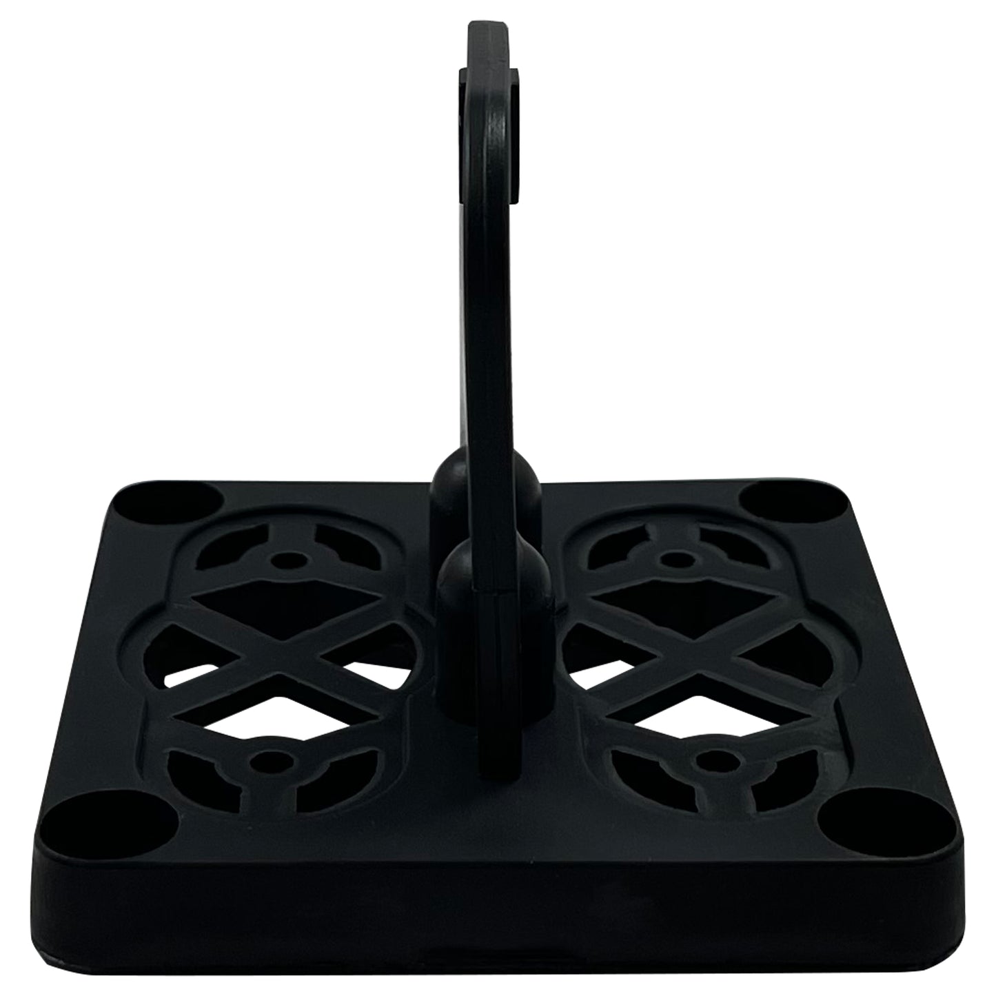 Dual Small Base Single Point Power Post - Black Base Plate Holder