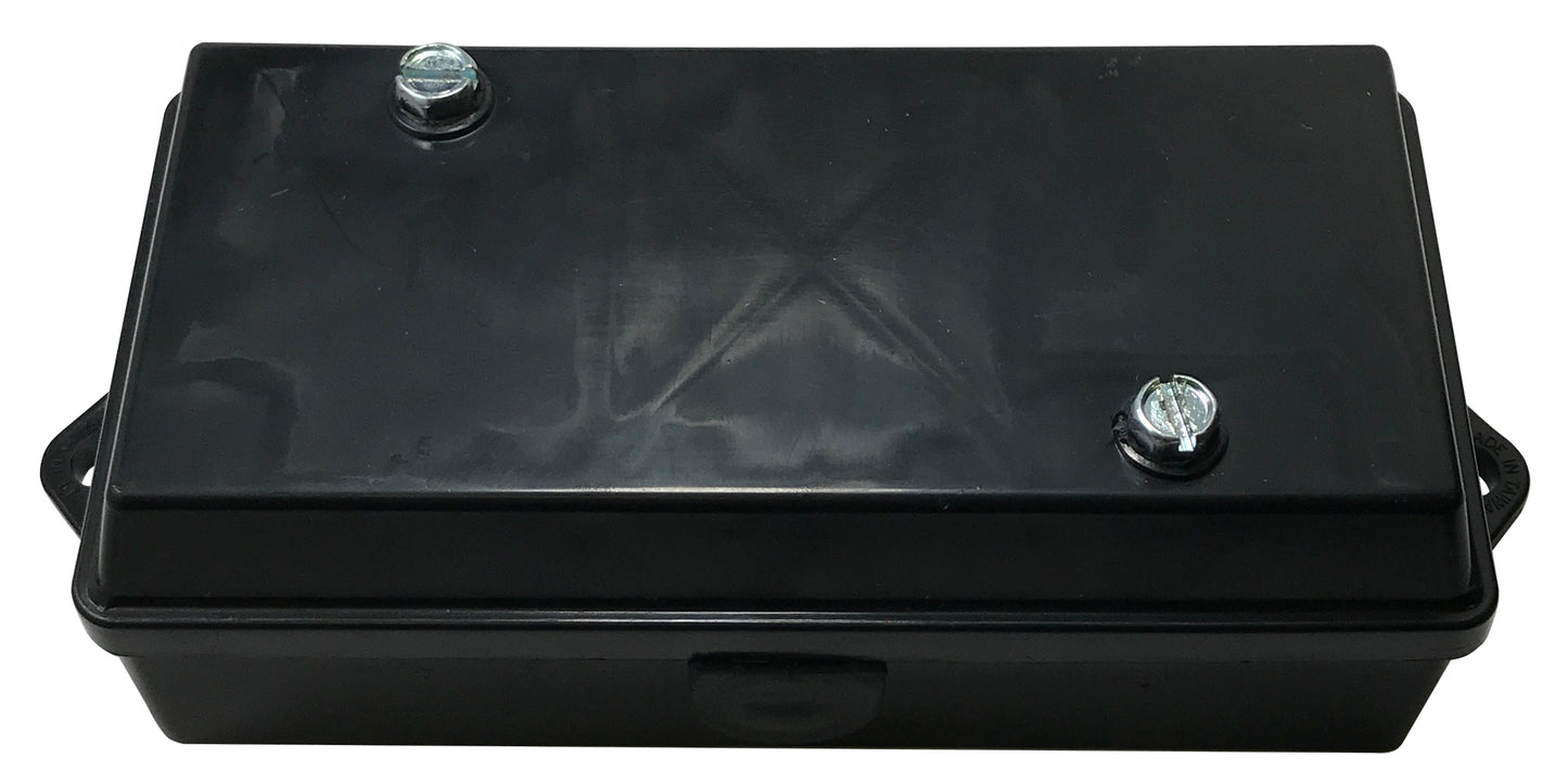 Black Plastic Seven Stud Terminal Weather Junction Box