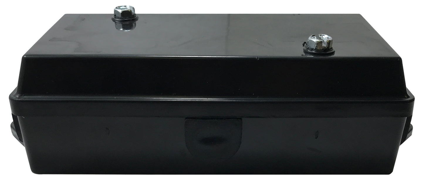 Black Plastic Seven Stud Terminal Weather Junction Box