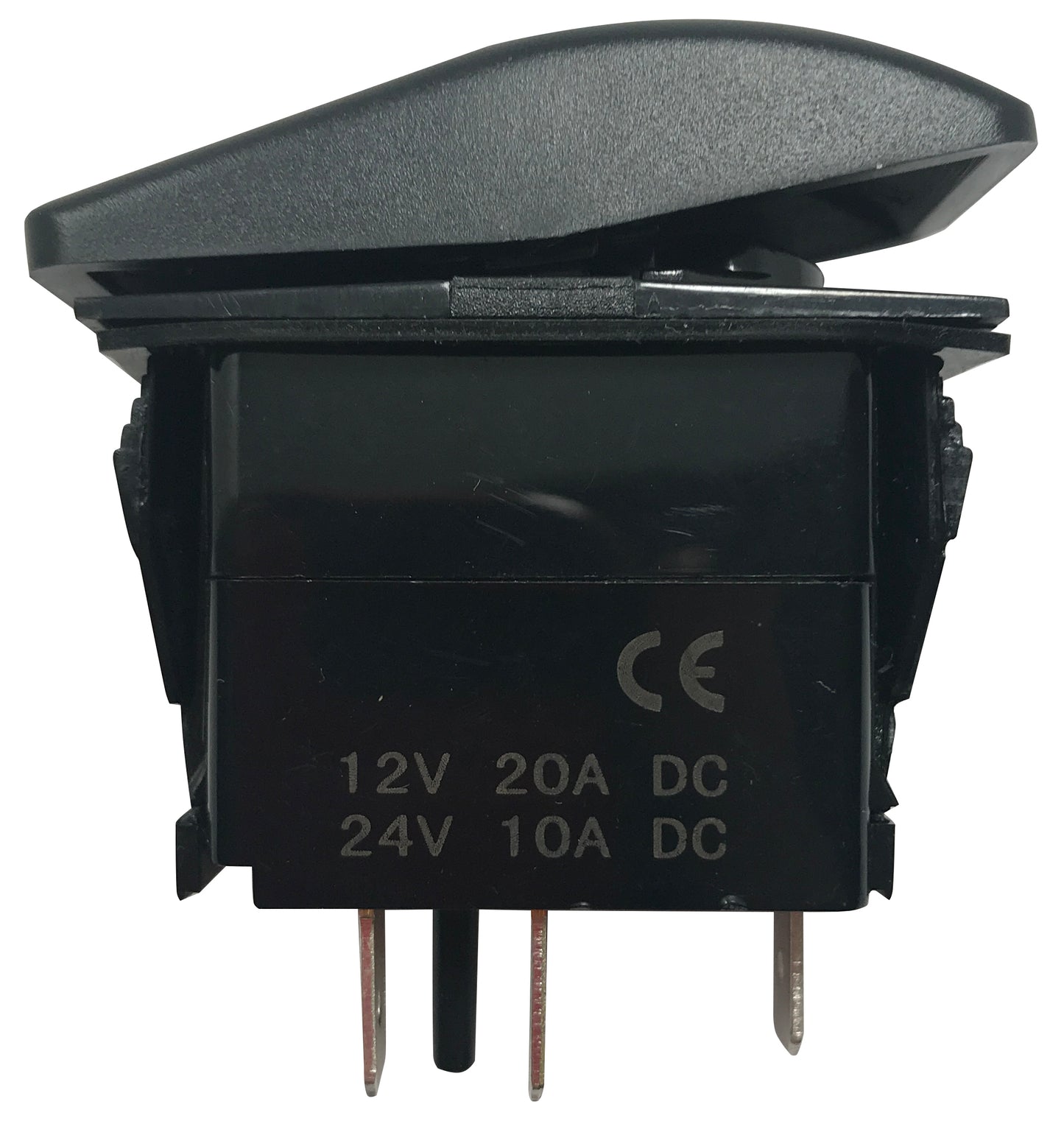 3-Pin Black Panel Mount Red LED Switch - ON / OFF