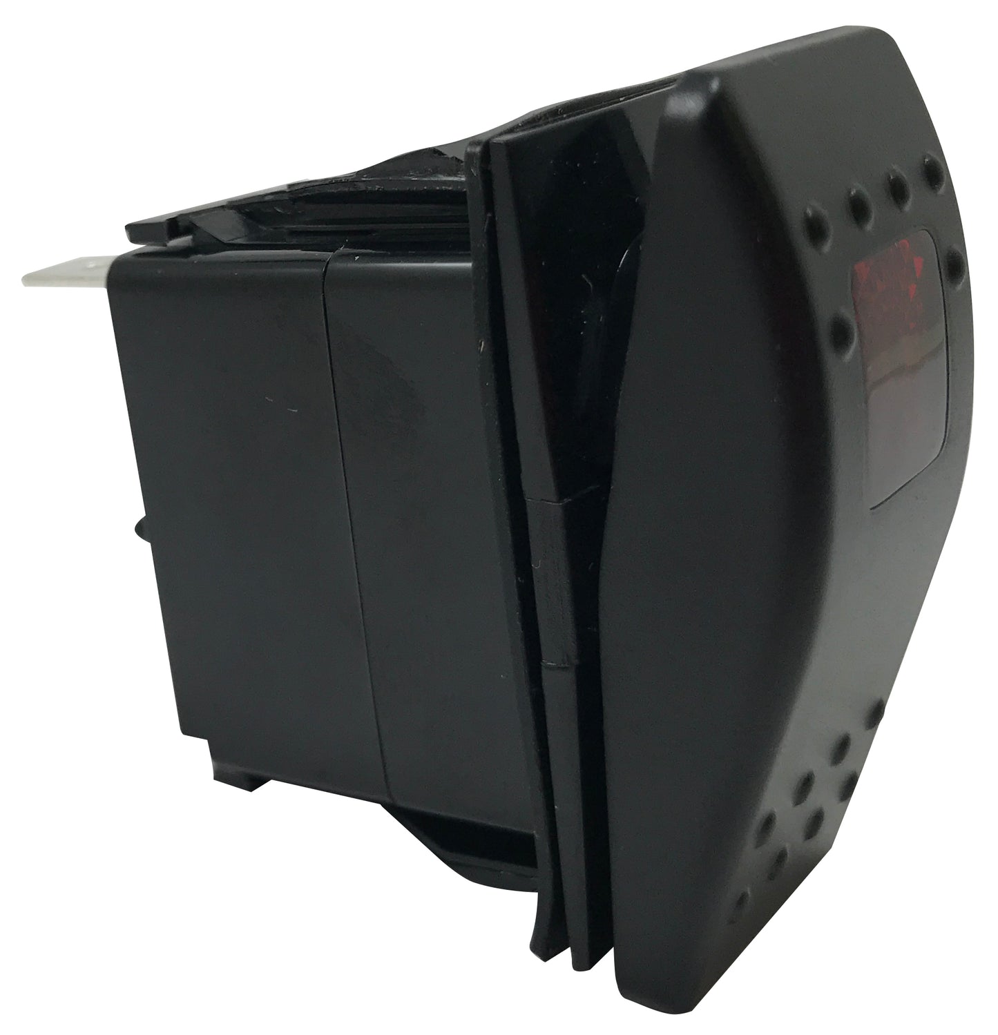 3-Pin Black Panel Mount Red LED Switch - ON / OFF